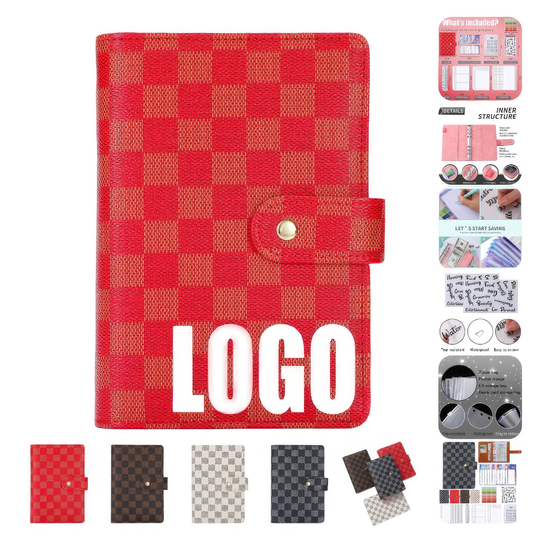 PU Leather A6 Budget Planner Binder Notebook