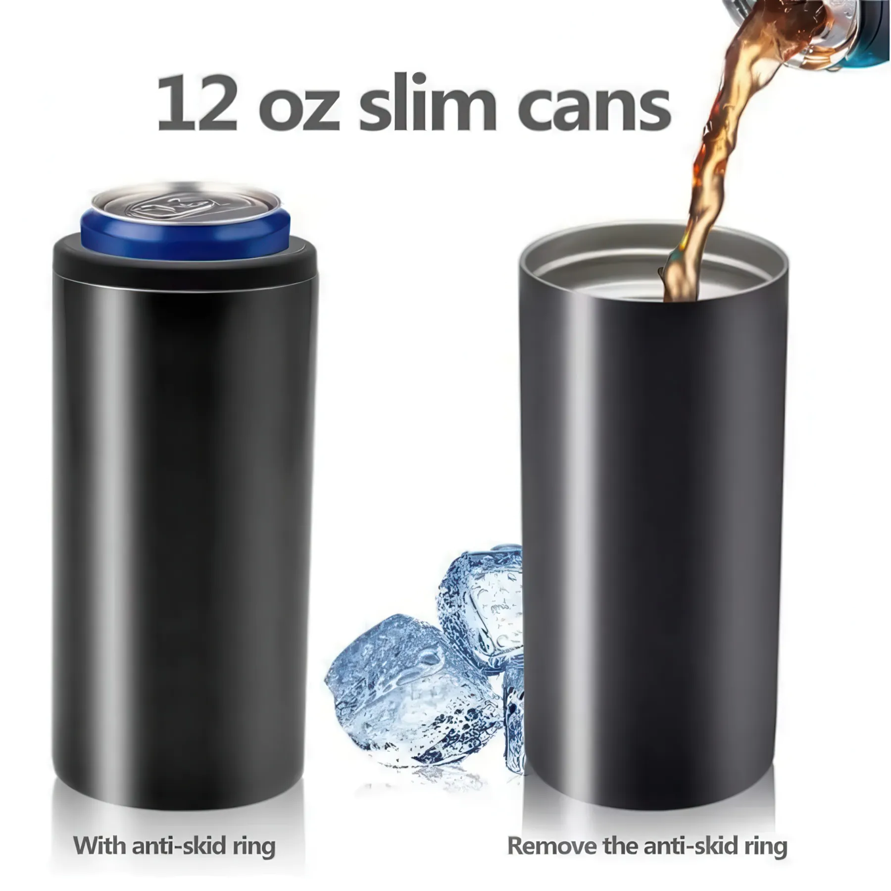 12 oz Stainless Steel Skinny Can Cooler - Image 9