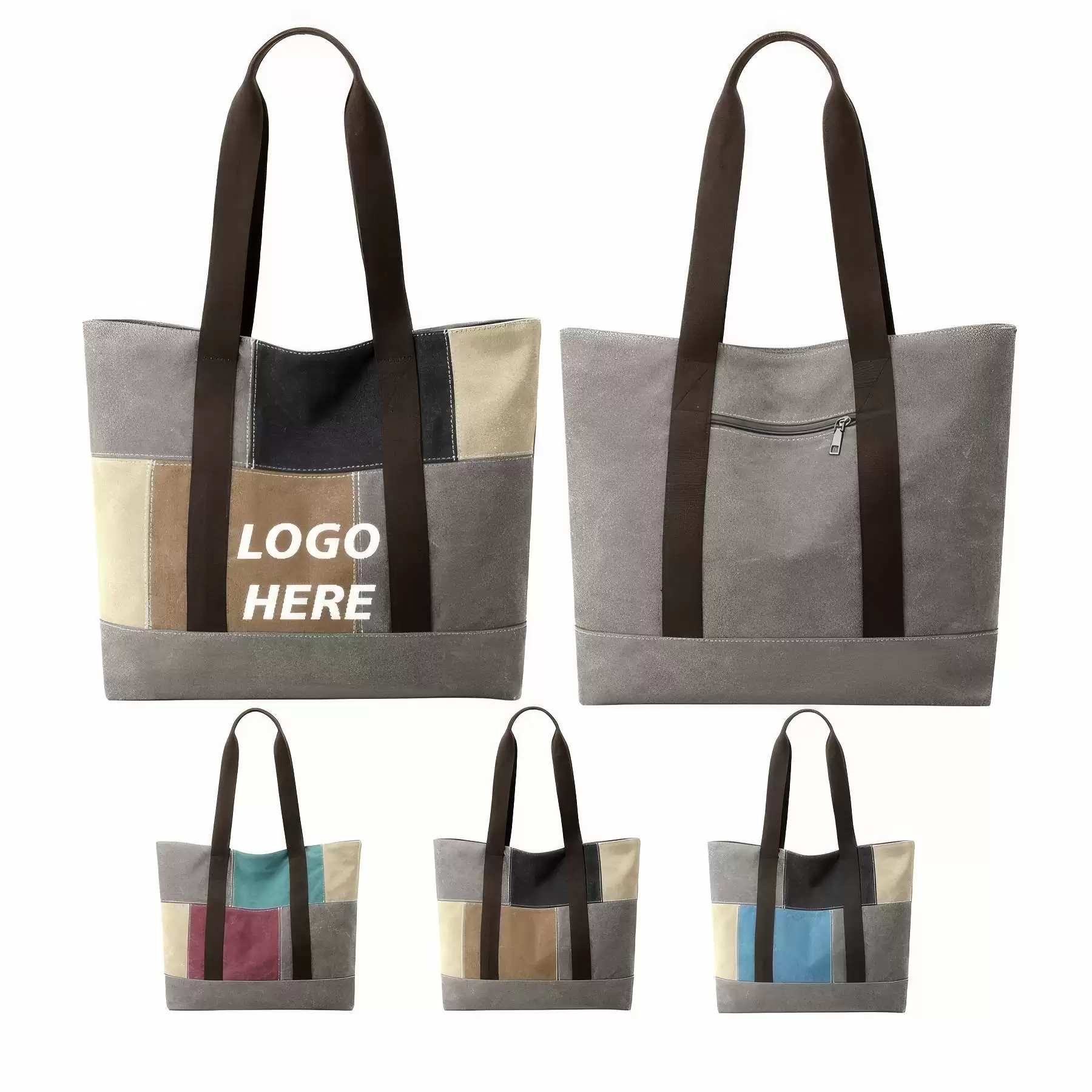 Custom Lightweight Splice Canvas Laptop Tote Bag
