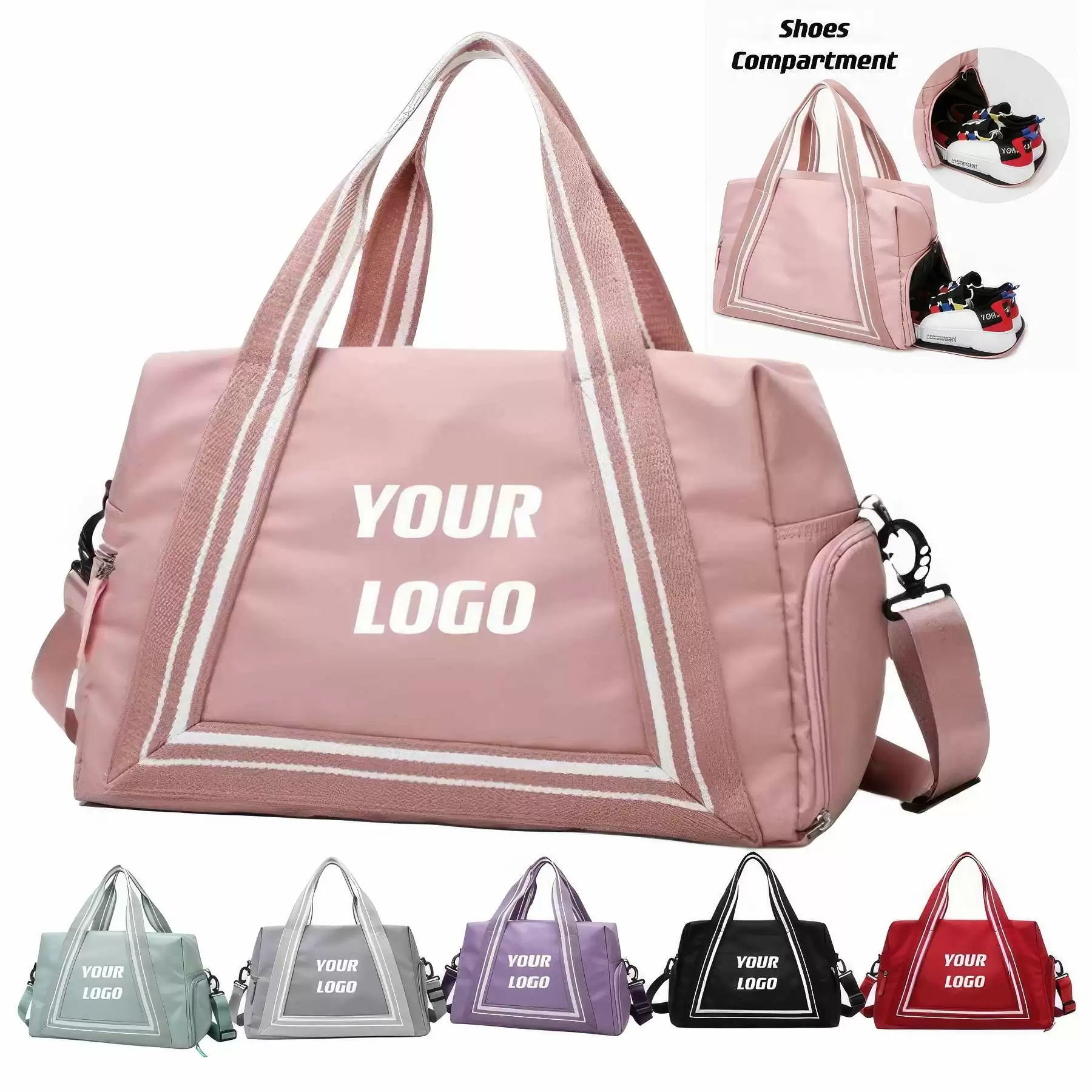 Sports Duffle Bag With Wet Pocket & Shoes Compartment