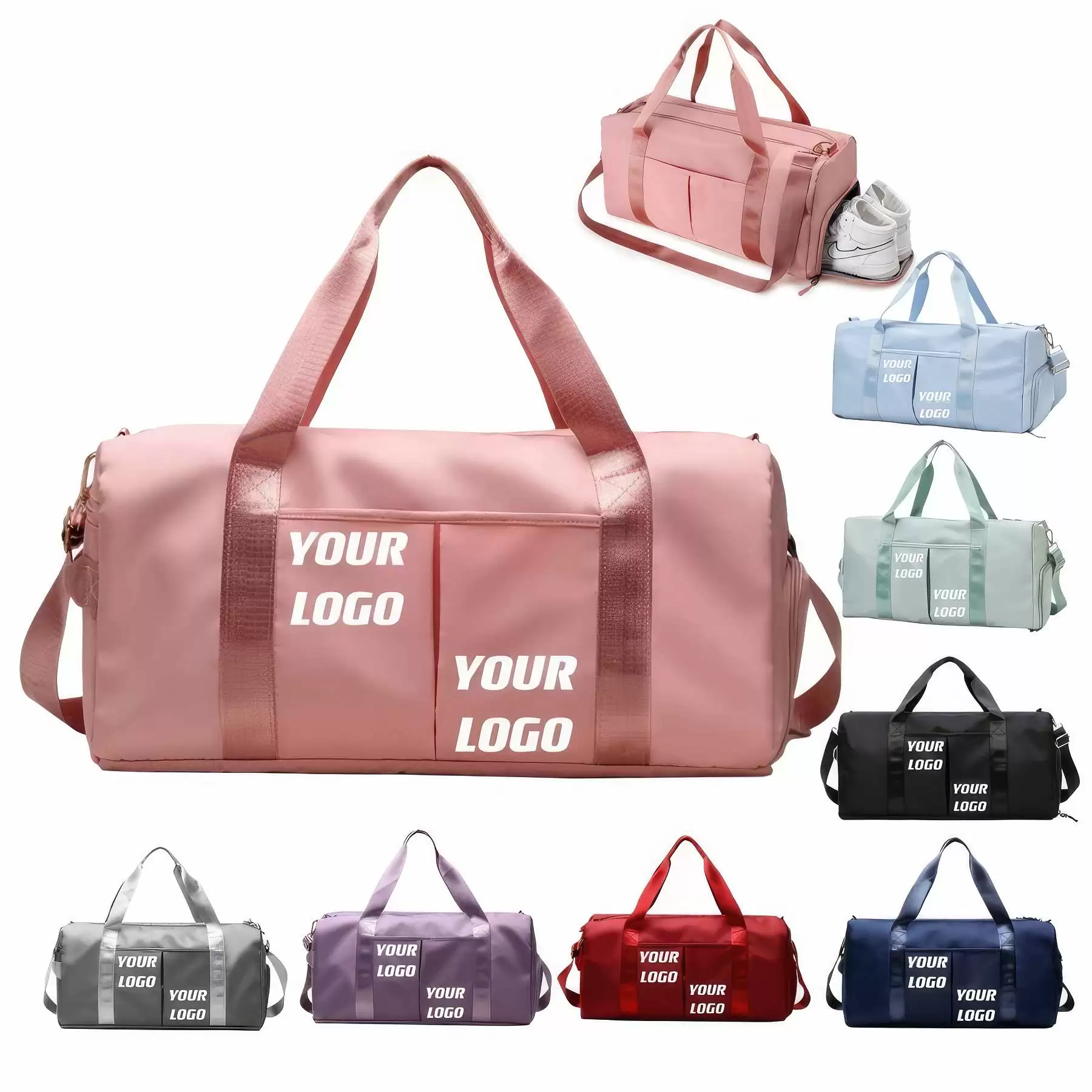 Sports Tote Gym Bag With A Separate Shoes Compartment