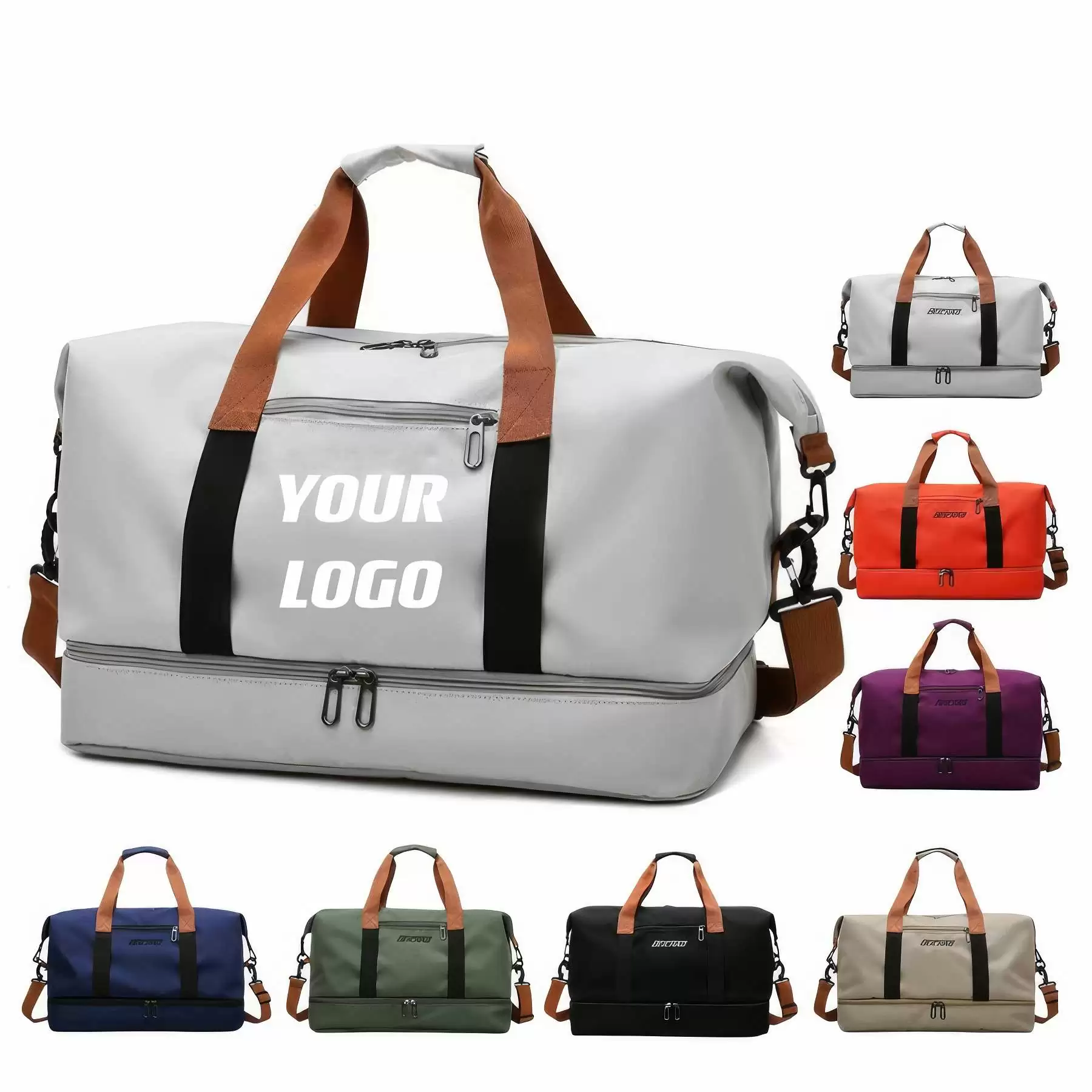 Sports Gym Bag With Wet Pocket & Shoes Compartment