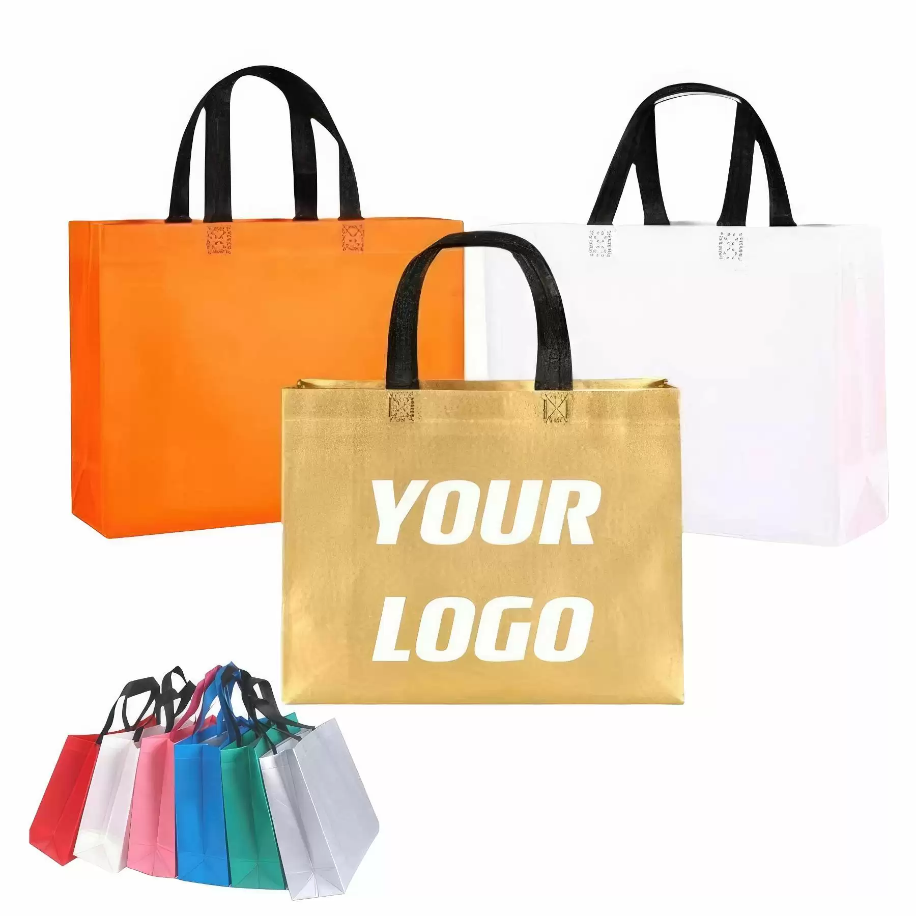 Waterproof Non-woven Tote Bag For Shopping 15.7 x 11.8 x 4 inch