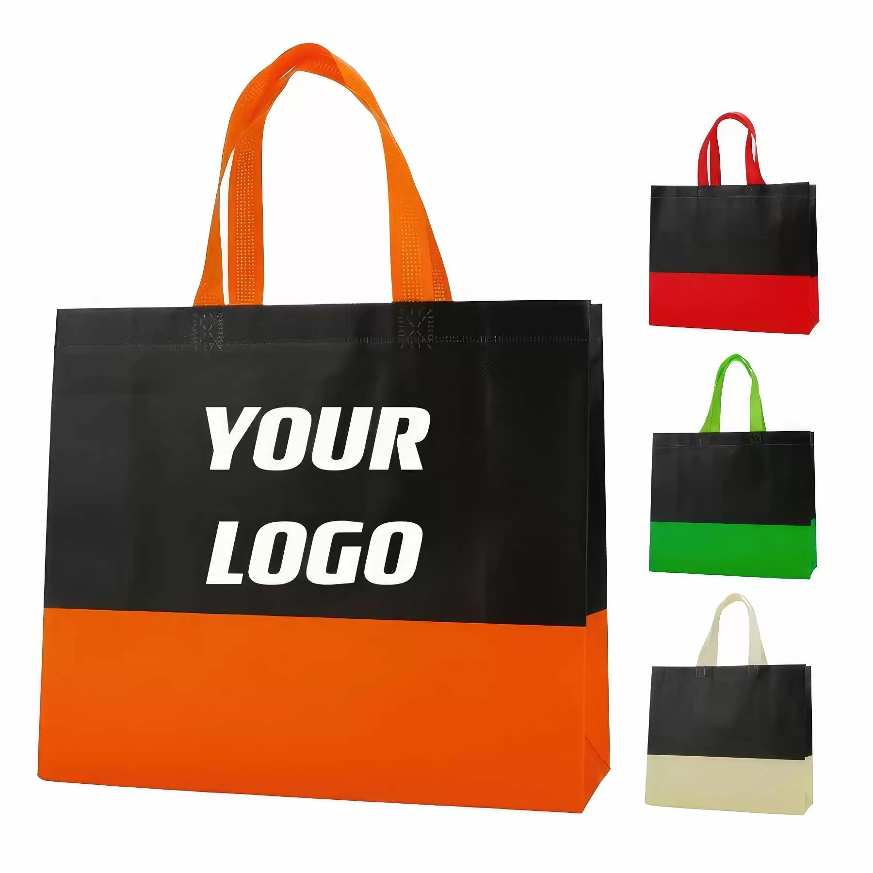 Color Waterproof Non-woven Tote Bag 12.6 x 11 x 4 inch