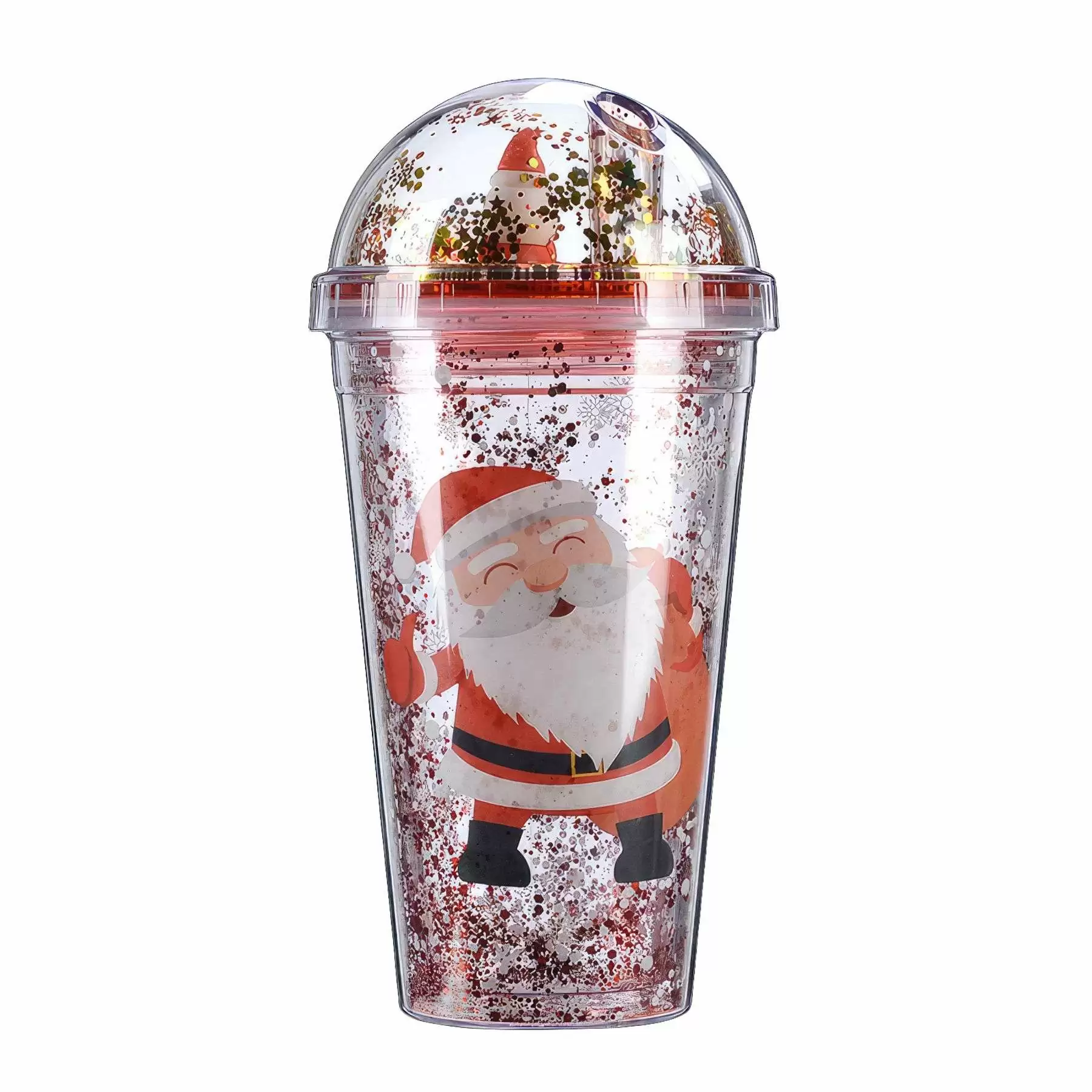 Custom Transparent Christmas Straw Tumbler - Image 2