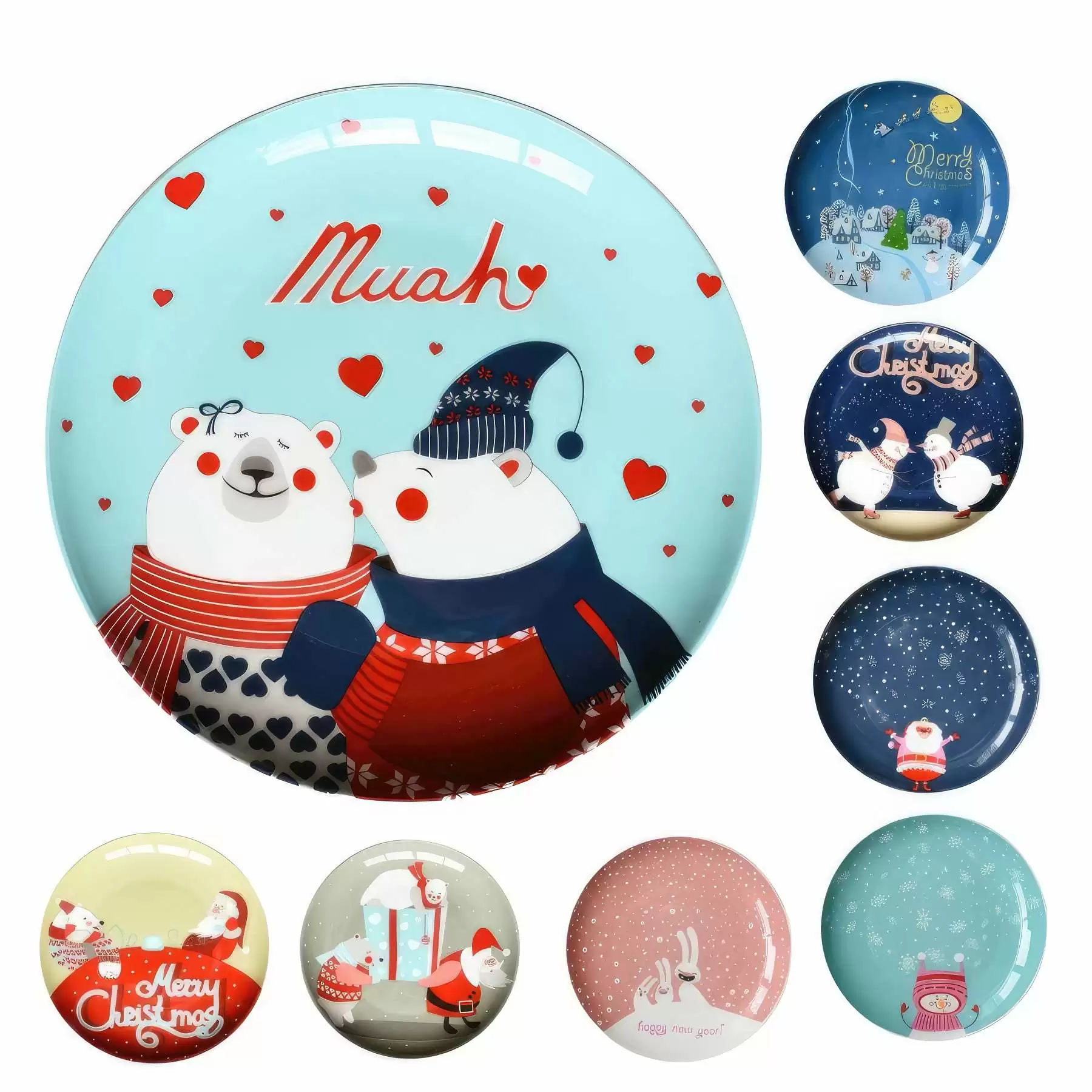 Christmas Fine Bone China Dinner Plate