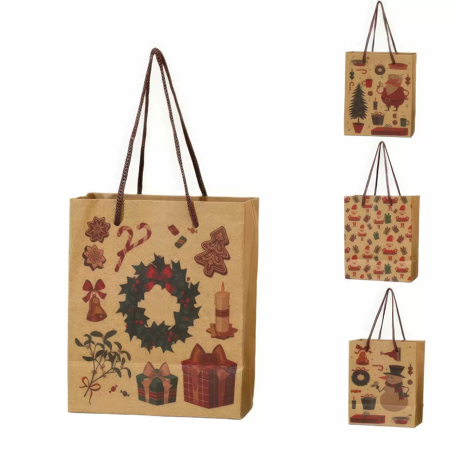 Christmas Kraft Paper Gift Bag