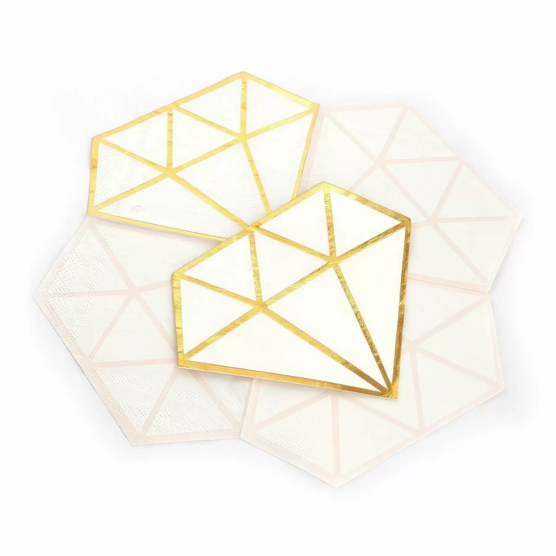 Custom Gold Foil Diamond Die Cut Paper Party Napkins - Image 2