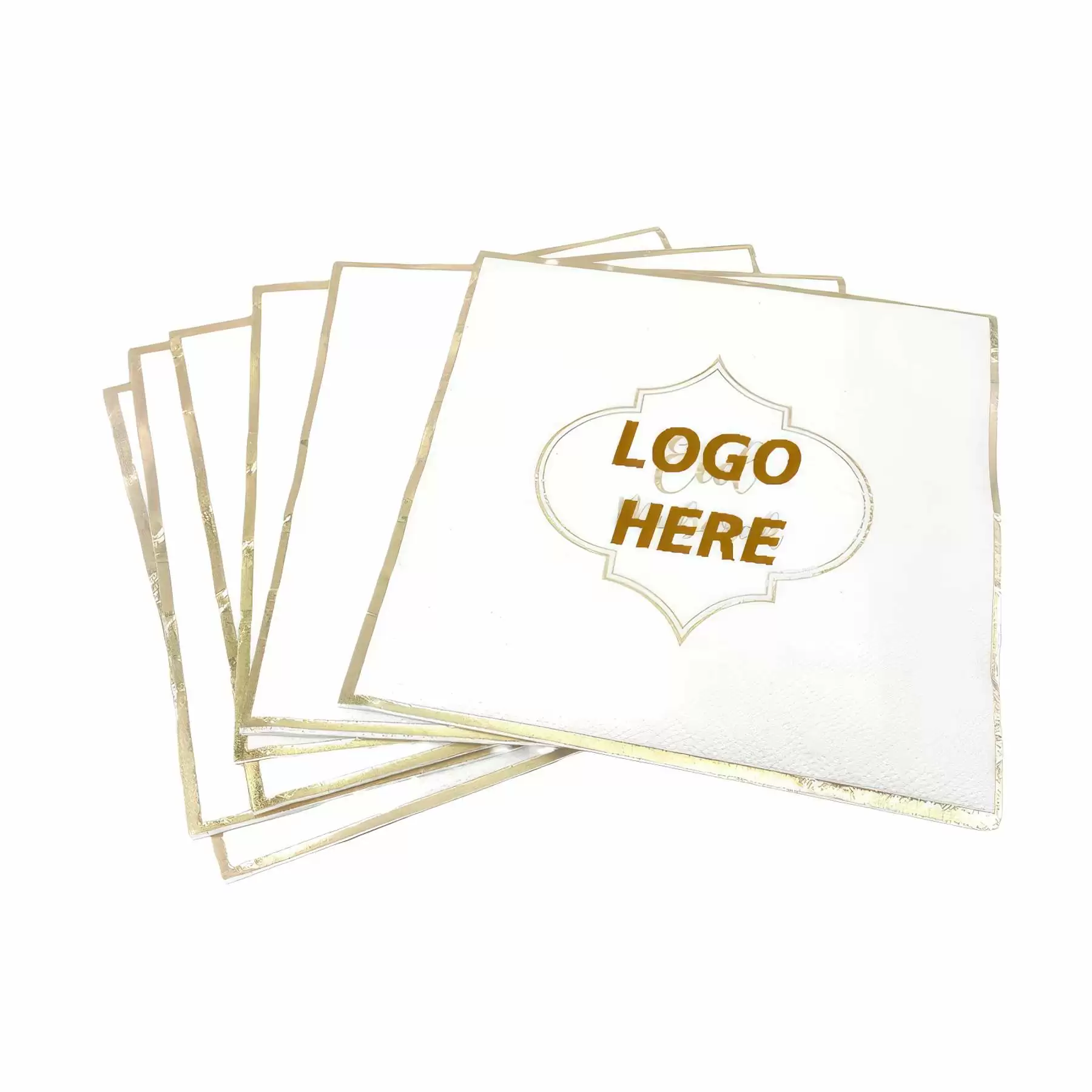 Custom Gold Foil Disposable Paper Napkins