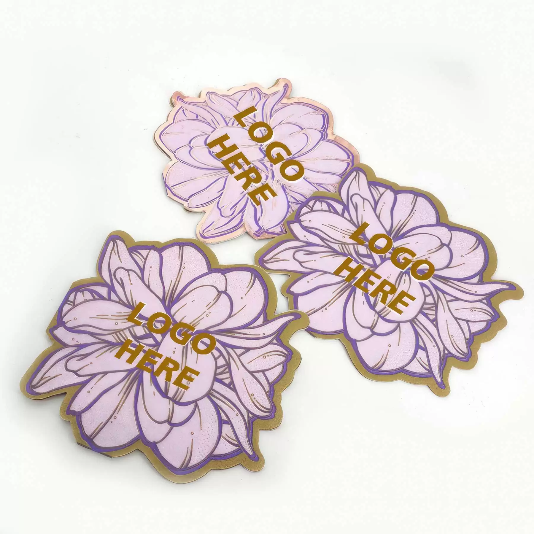 Custom Gold Foil Coterie Floral Paper Dinner Napkins