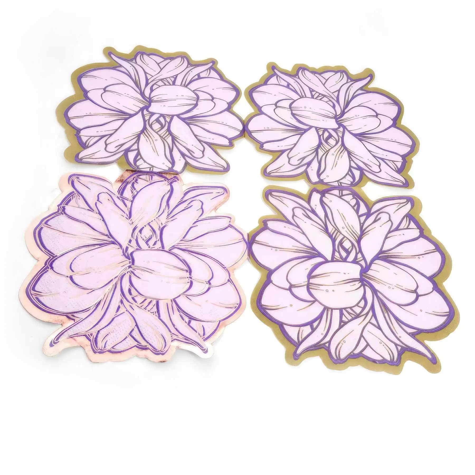 Custom Gold Foil Coterie Floral Paper Dinner Napkins - Image 2