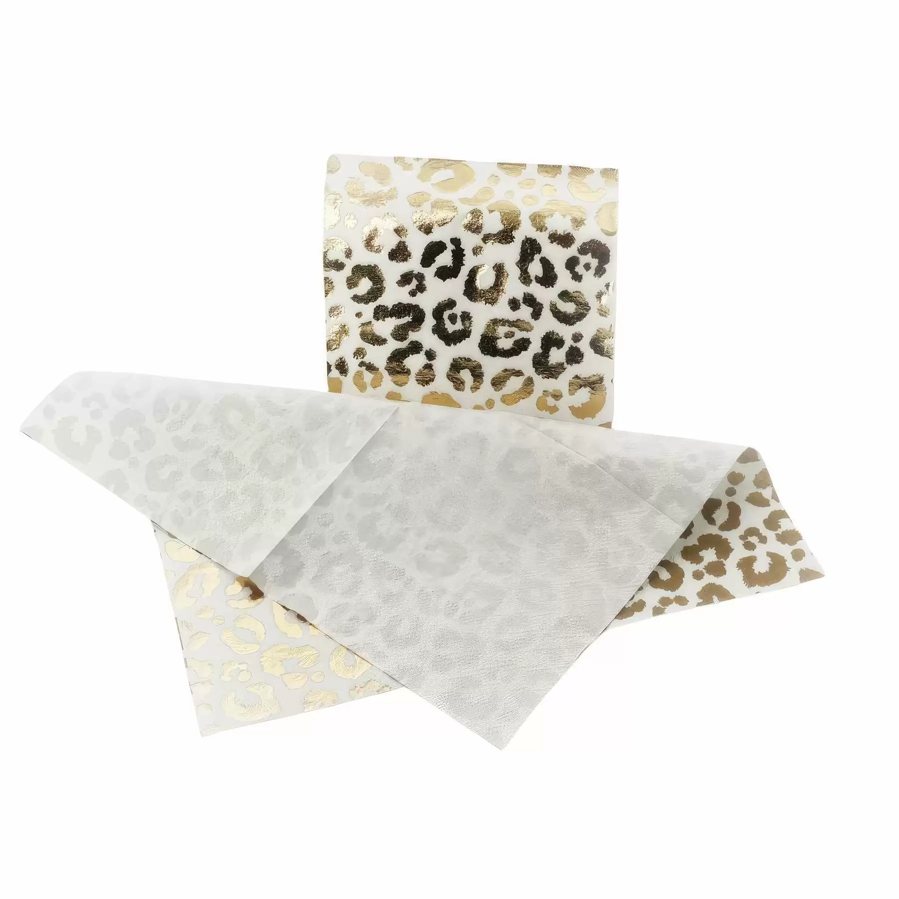 Custom Gold Foil Cheetah Print Paper Napkins - Image 2