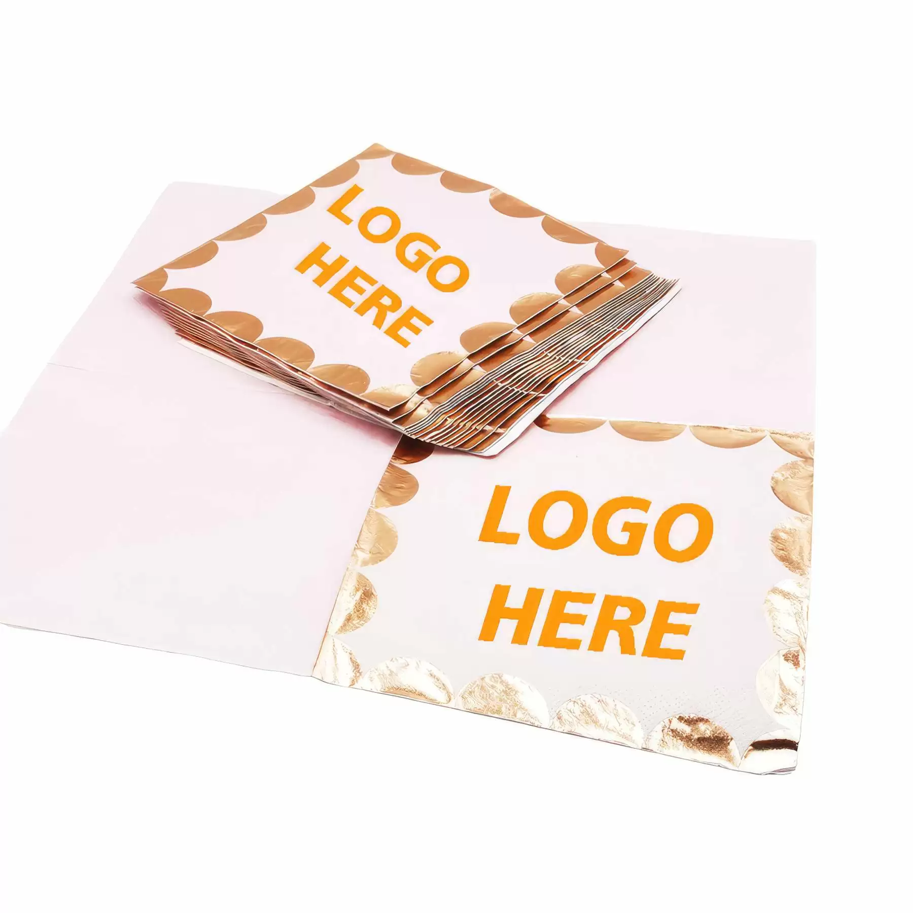 Custom Gold Foil Cocktail Paper Napkins