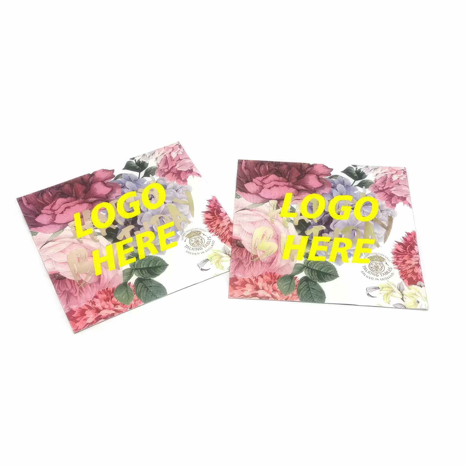 Custom Gold Foil Disposable Floral Paper Napkins