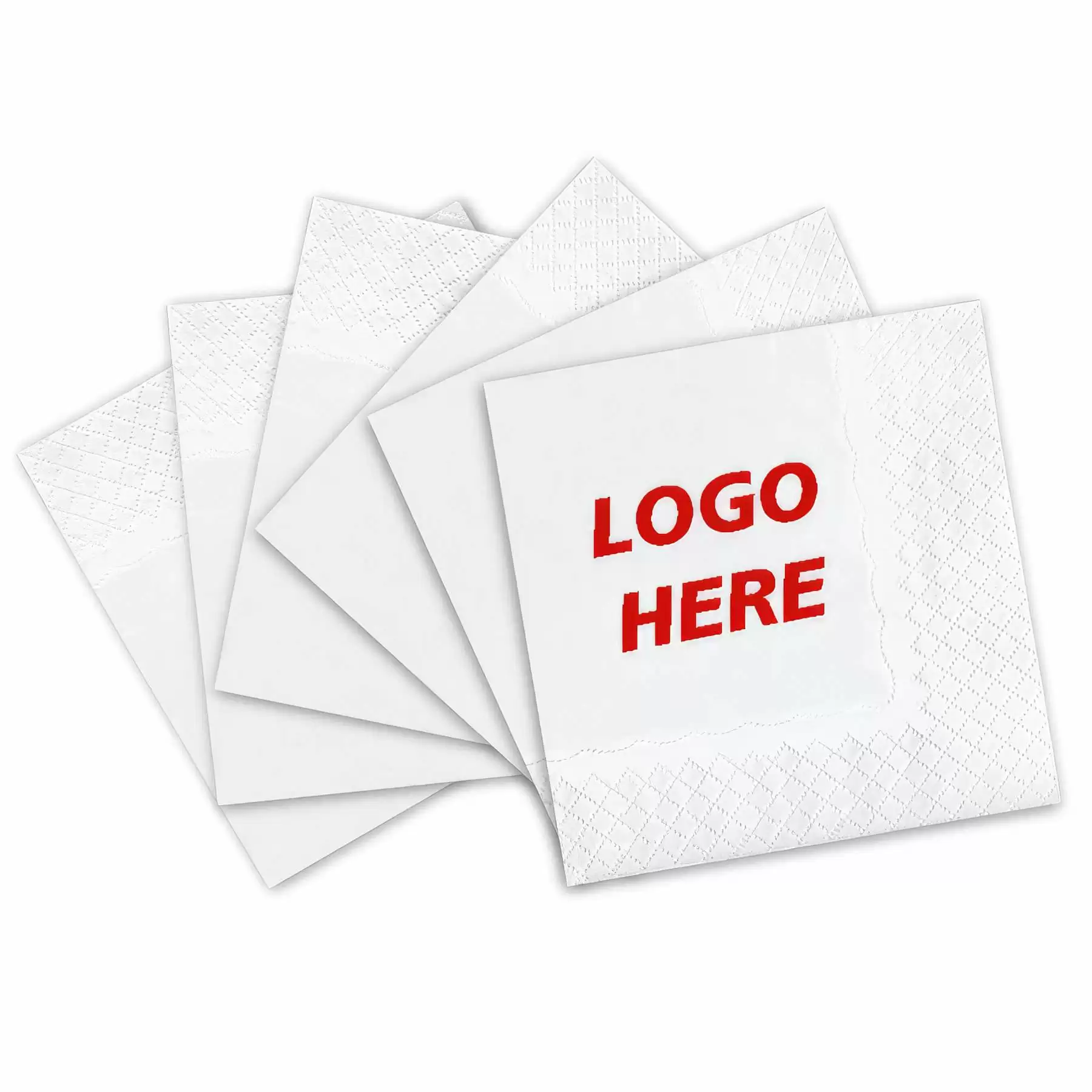 Custom Disposable 2-Ply White Dinner Napkins