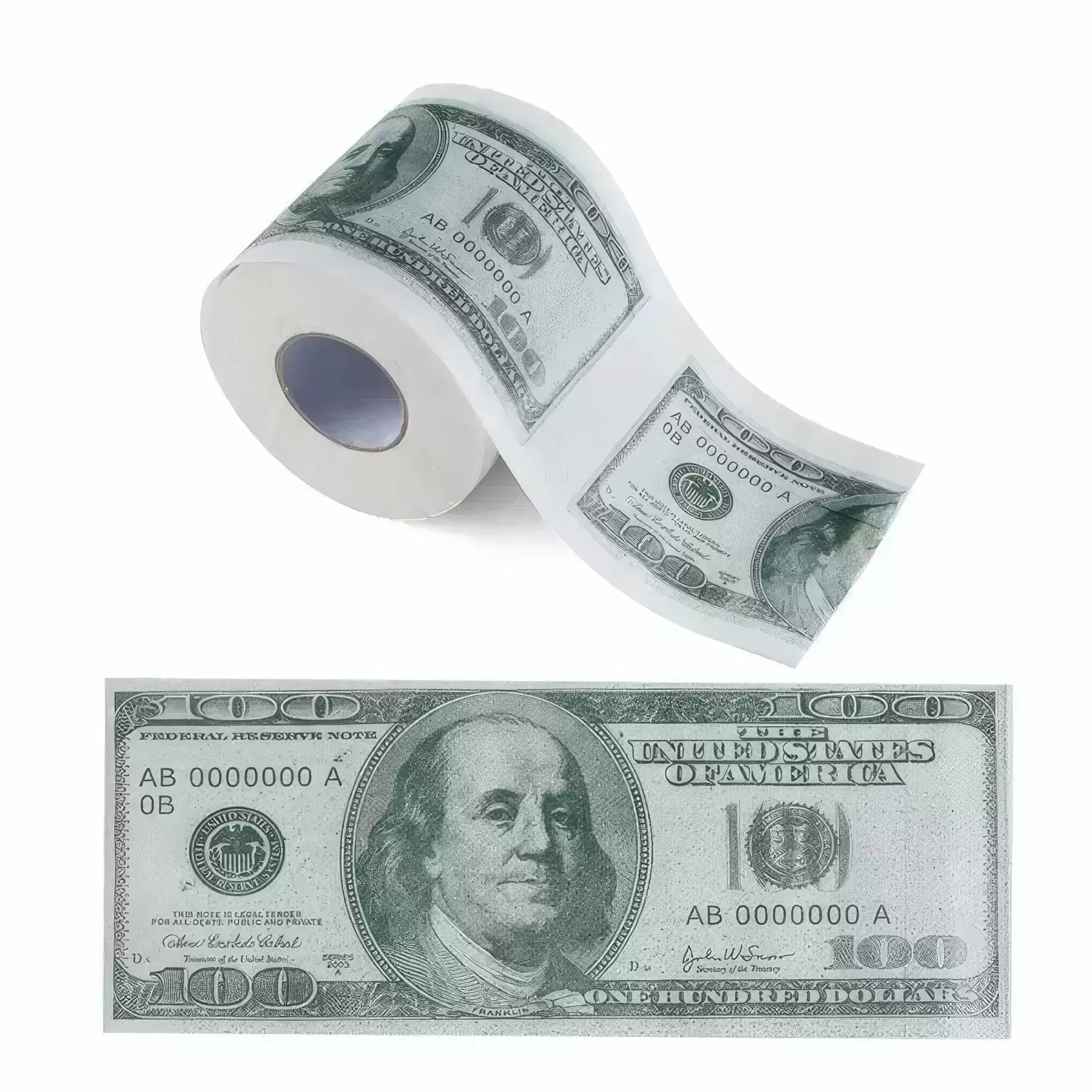 Custom Dollar Printed Toilet Paper
