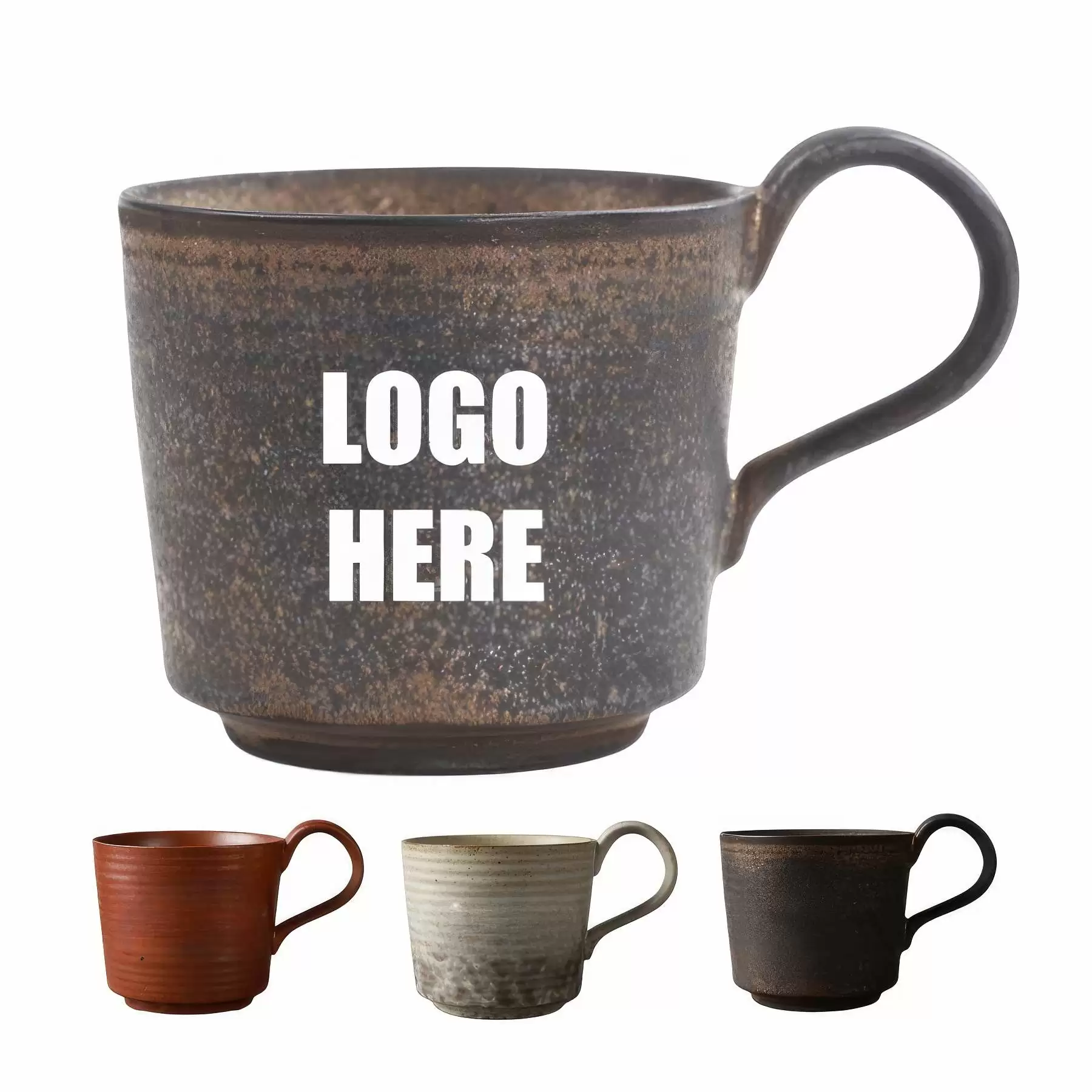 Custom 12 oz Retro Coffee Cup Mugs