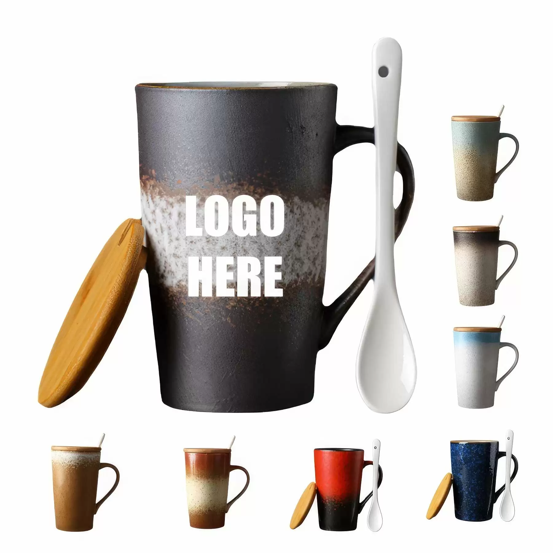 Custom 14 Oz Frosted Ceramic Coffee Mug