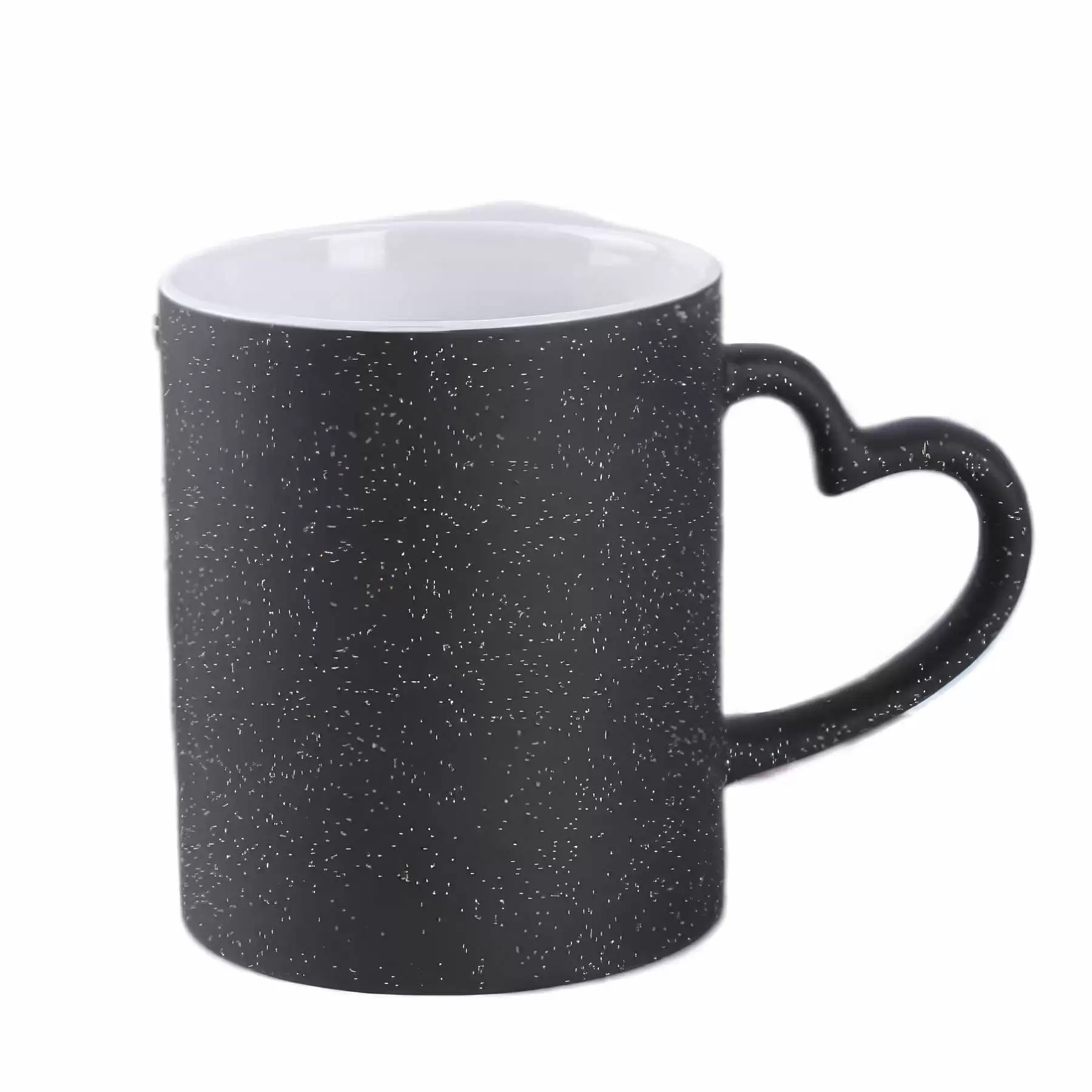 Custom 12 oz Ceramic Mug Coffee Cup With Heart Handle - Image 2