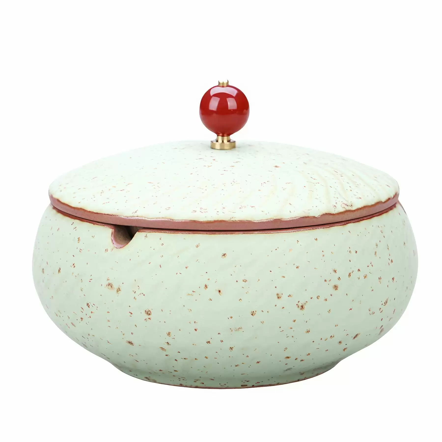 Custom Handmade Ceramic Ashtray With Lid - Image 2