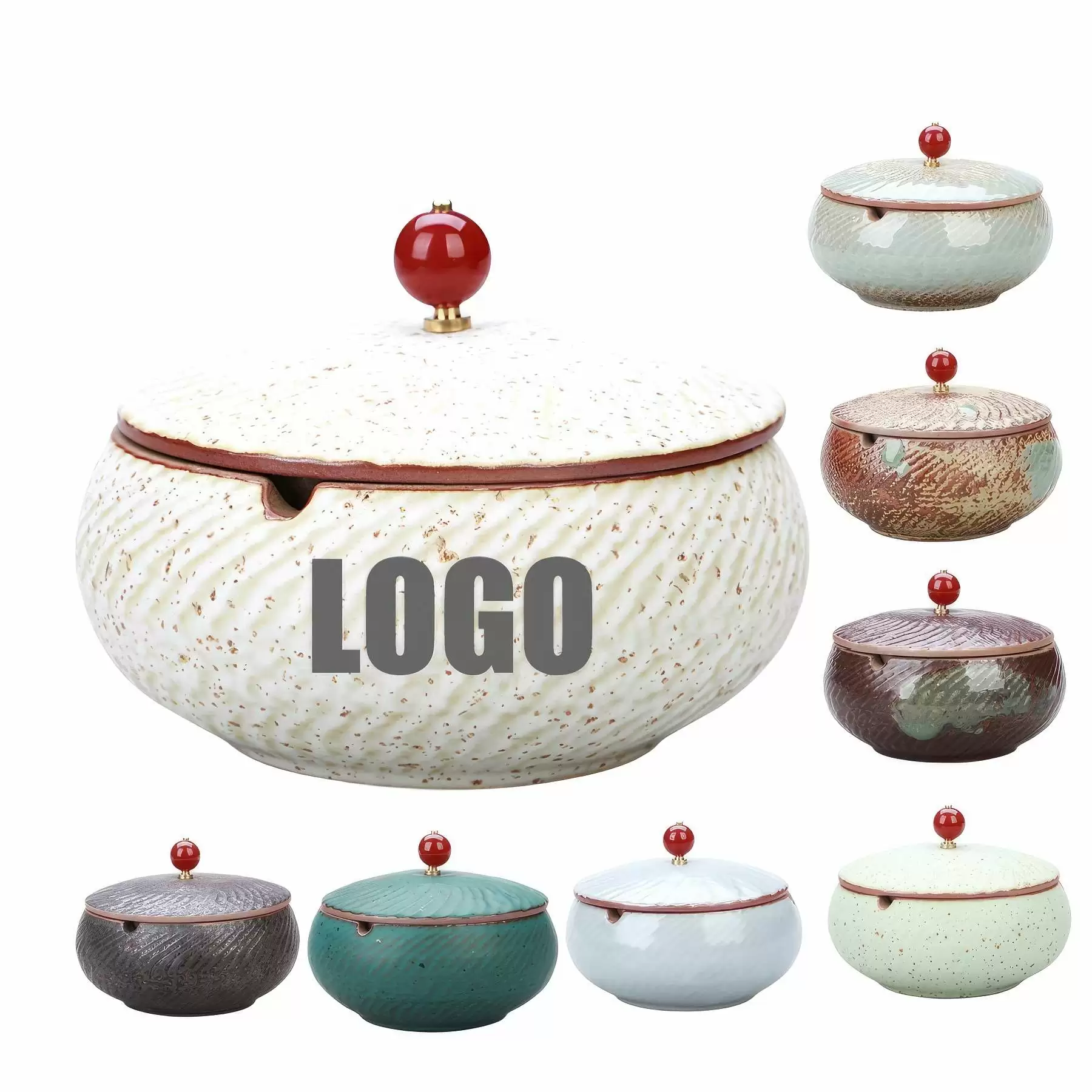 Custom Handmade Ceramic Ashtray With Lid