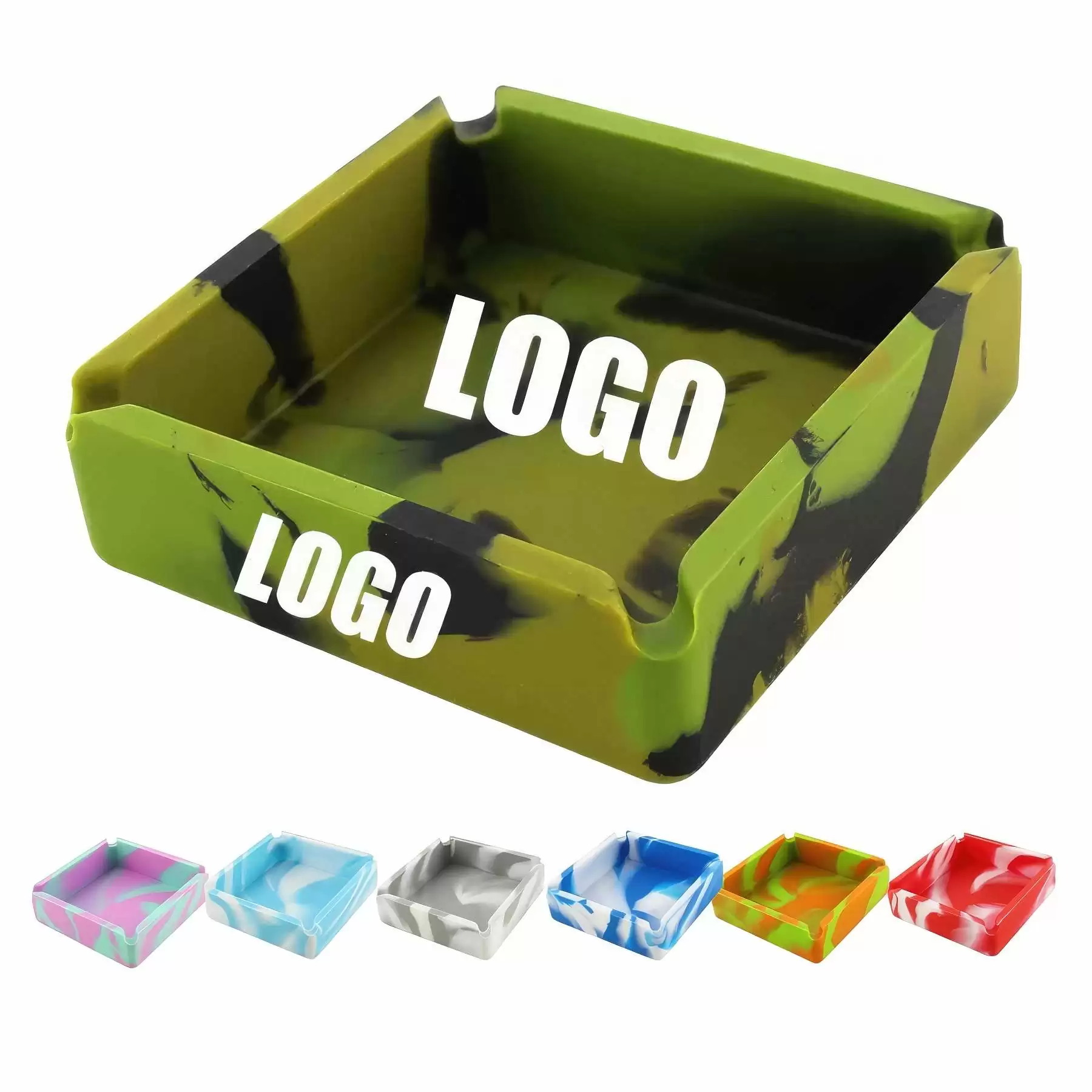 Custom High Temperature Resistant Camo Silicone Ashtray