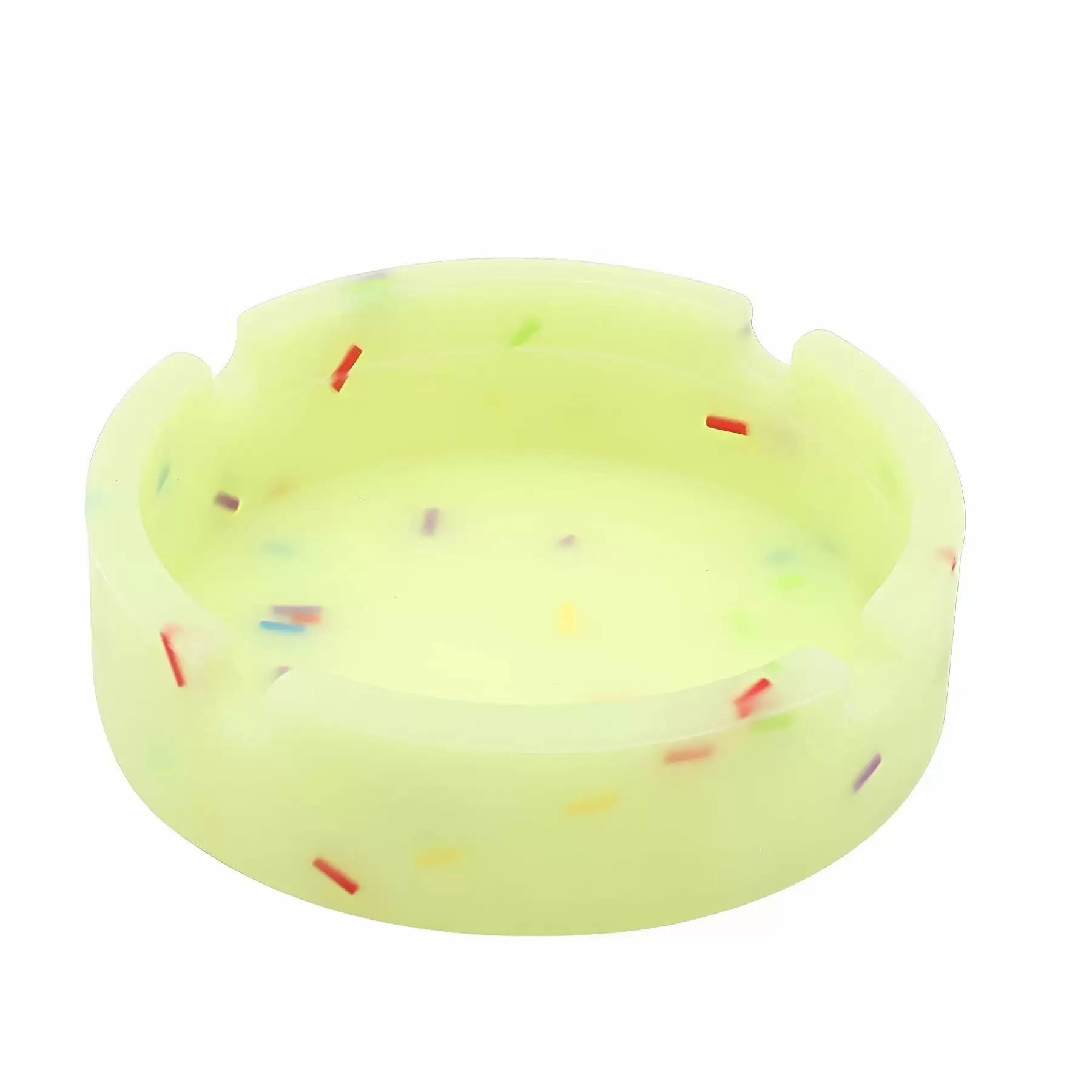 Custom Circular Silicone Ashtray - Glow in the Dark - Image 2