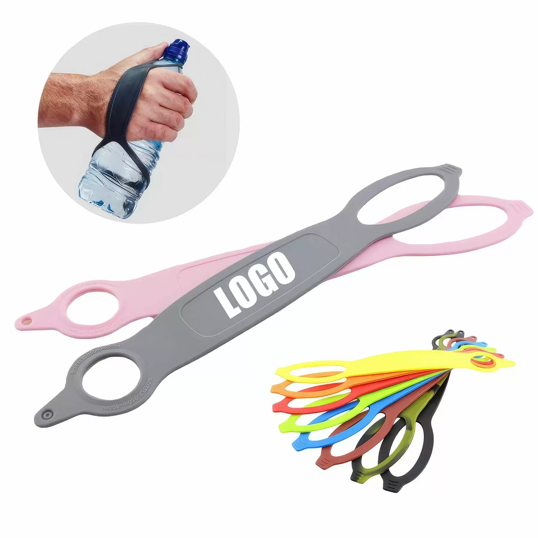 Custom Silicone Water Bottle Carrier Grip