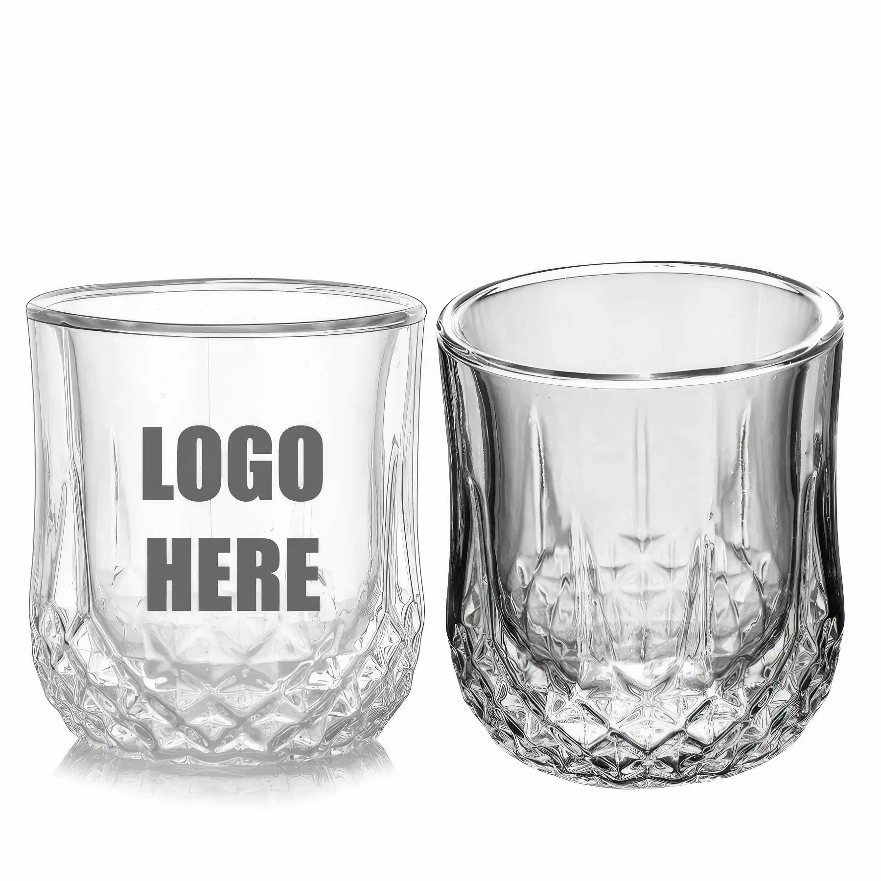 Custom 8.5 oz Double Wall Whiskey Glasses