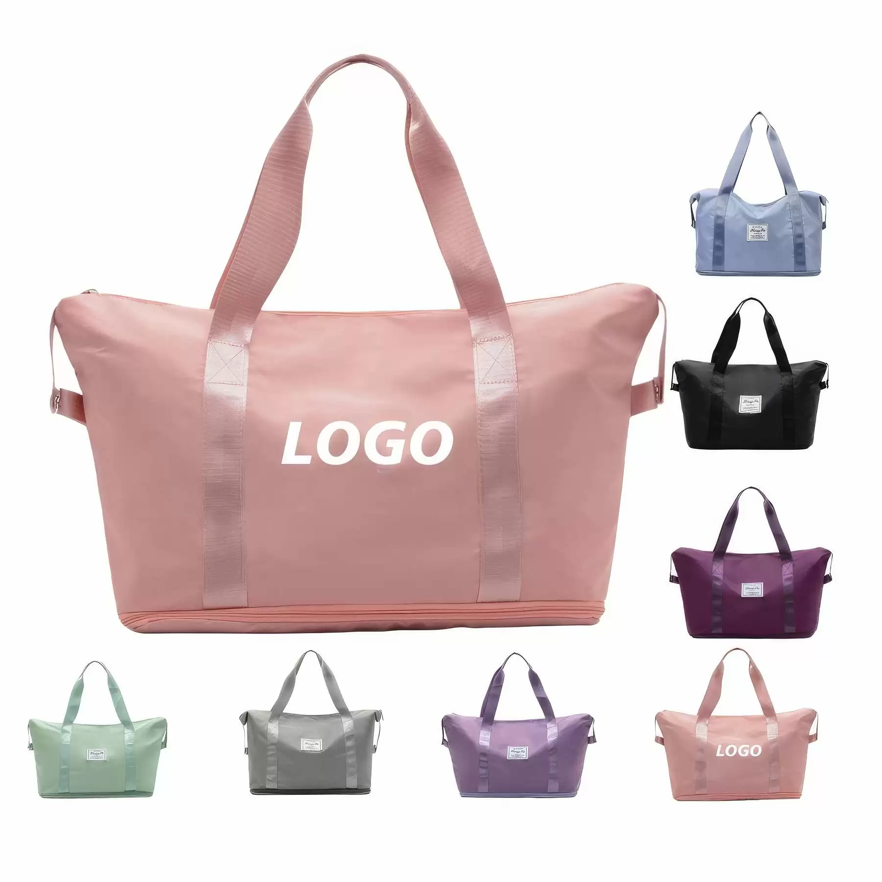 Custom Large Capacity Folding Travel Bag with Luggage Sleeve