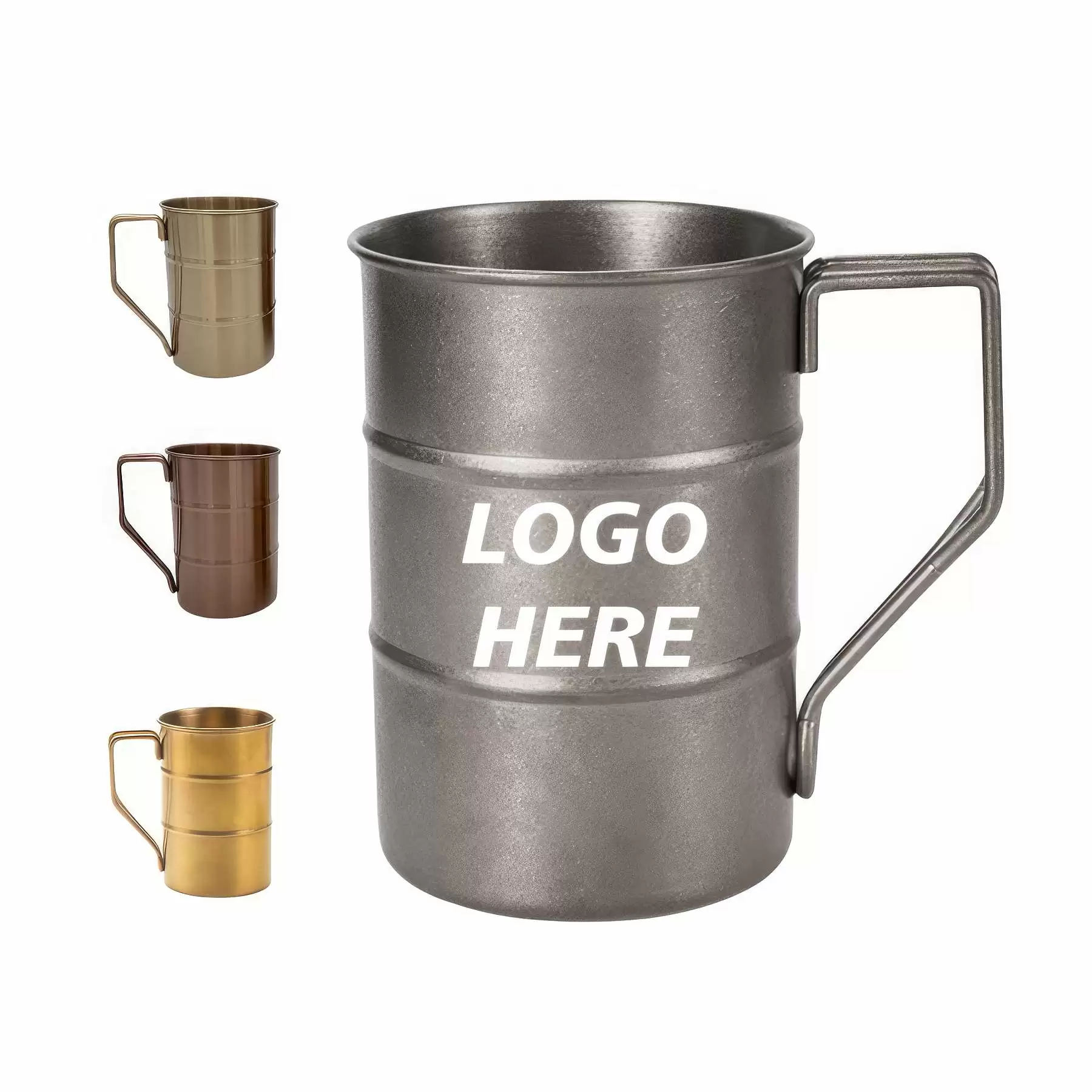 Custom 13 oz Stainless Steel Big Grip Beer Mug