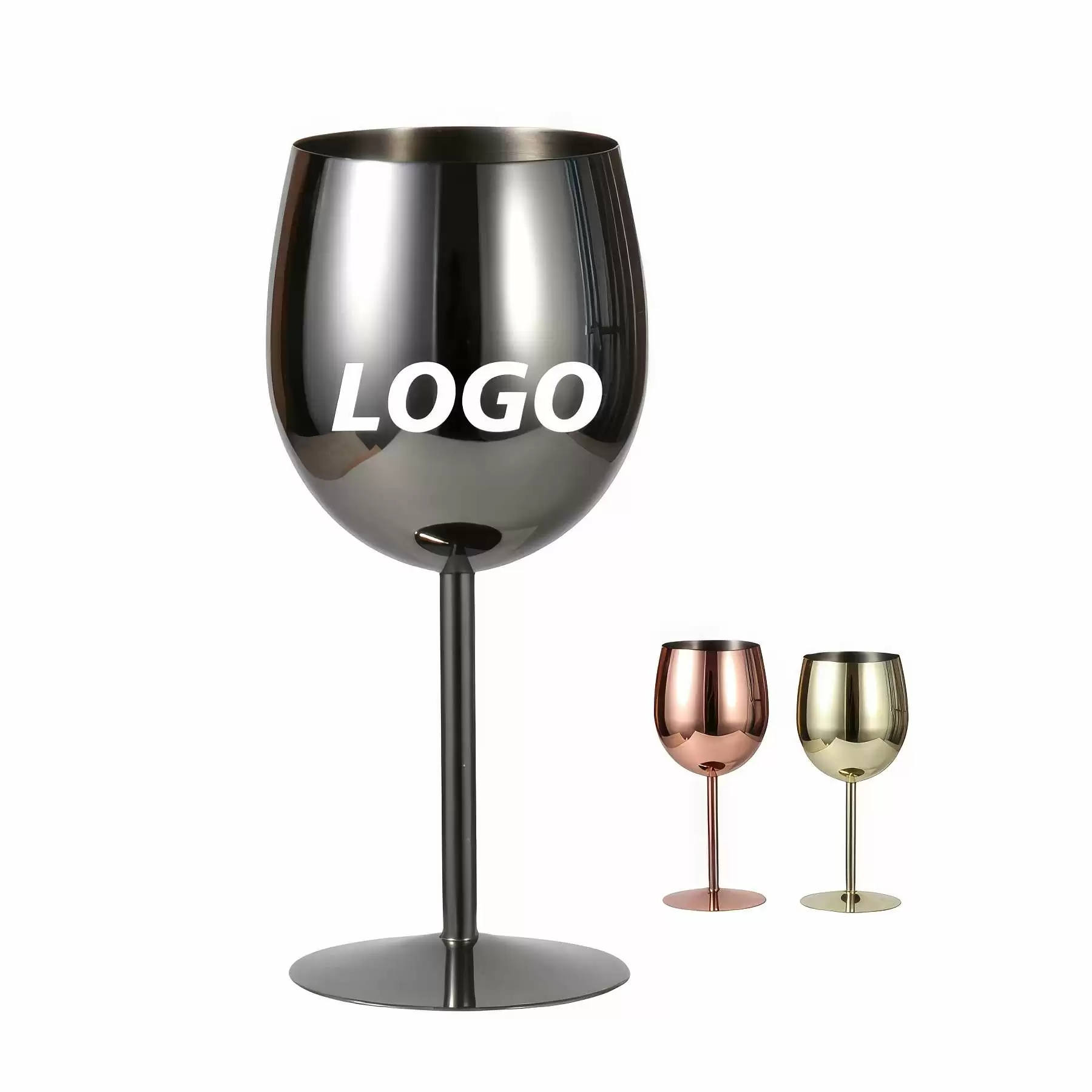 Custom 12 oz Stainless Steel Wine Glasses