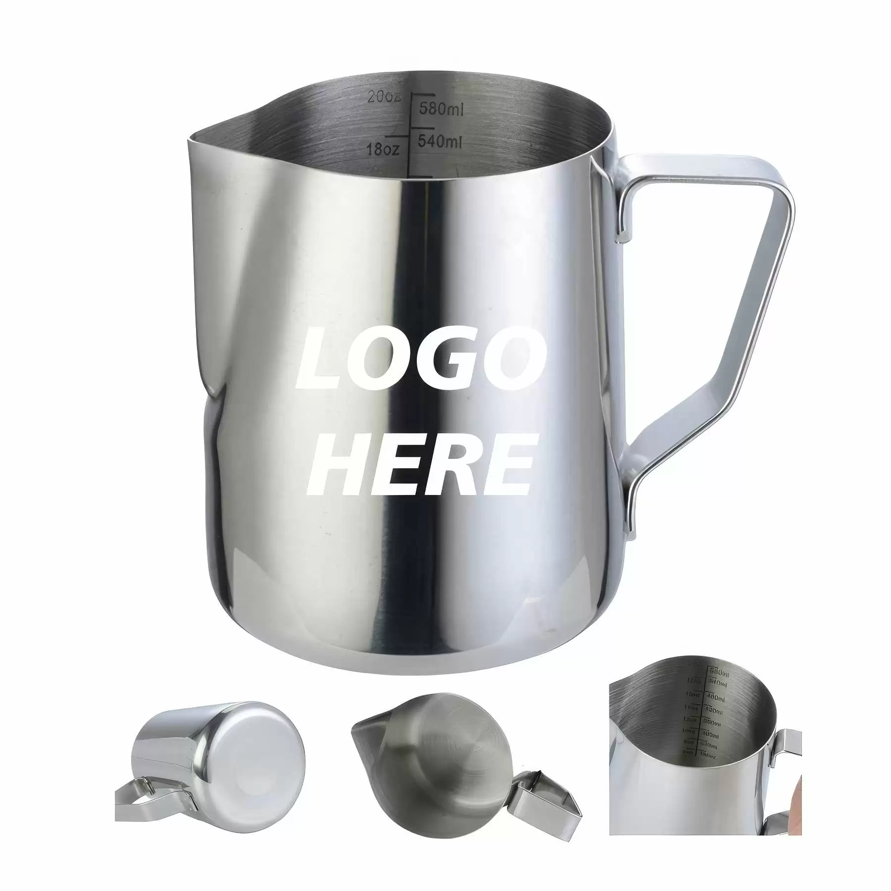 Custom 20 oz Stainless Steel Milk Frother Cup