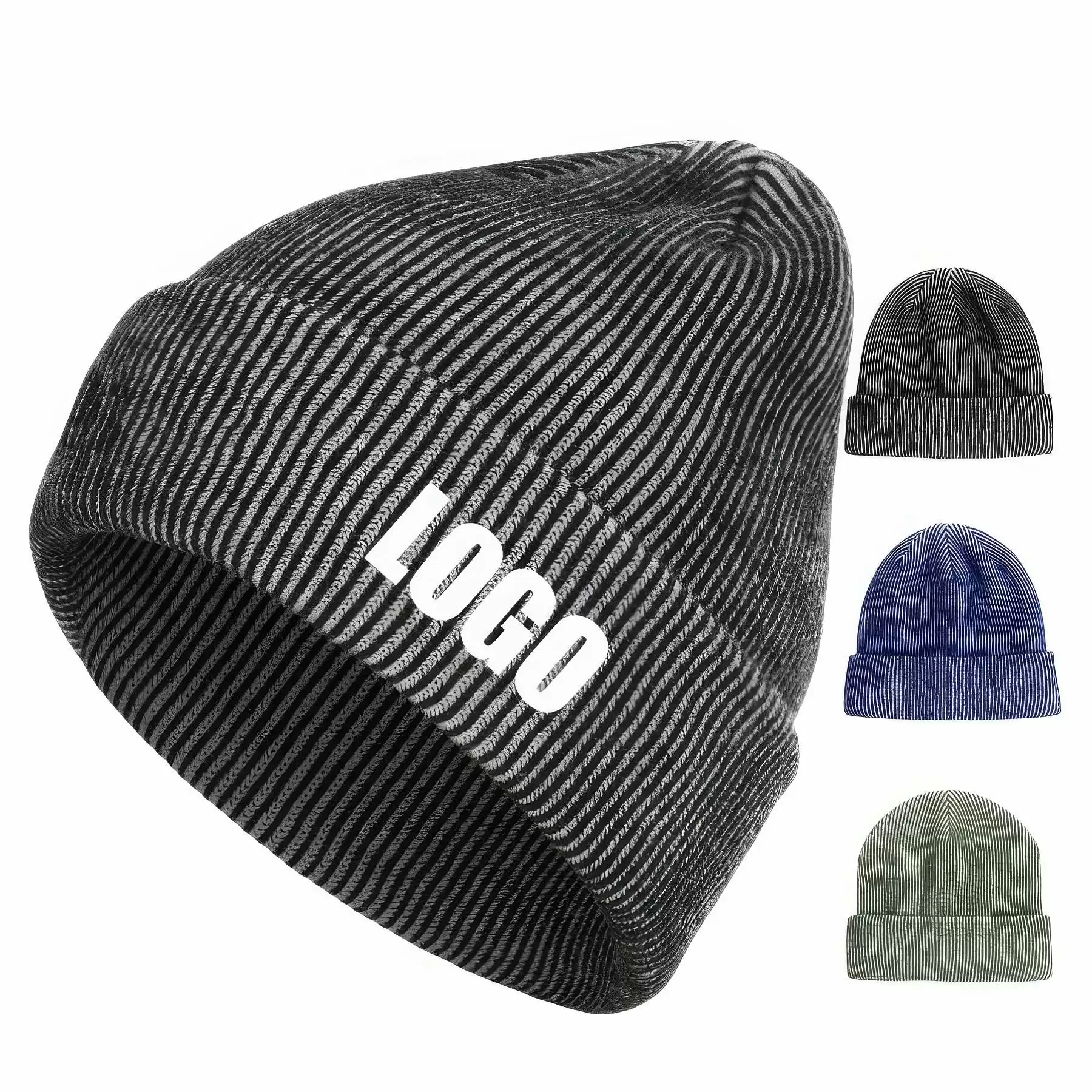 Custom Beanie Hats Winter Knitted Caps Unisex