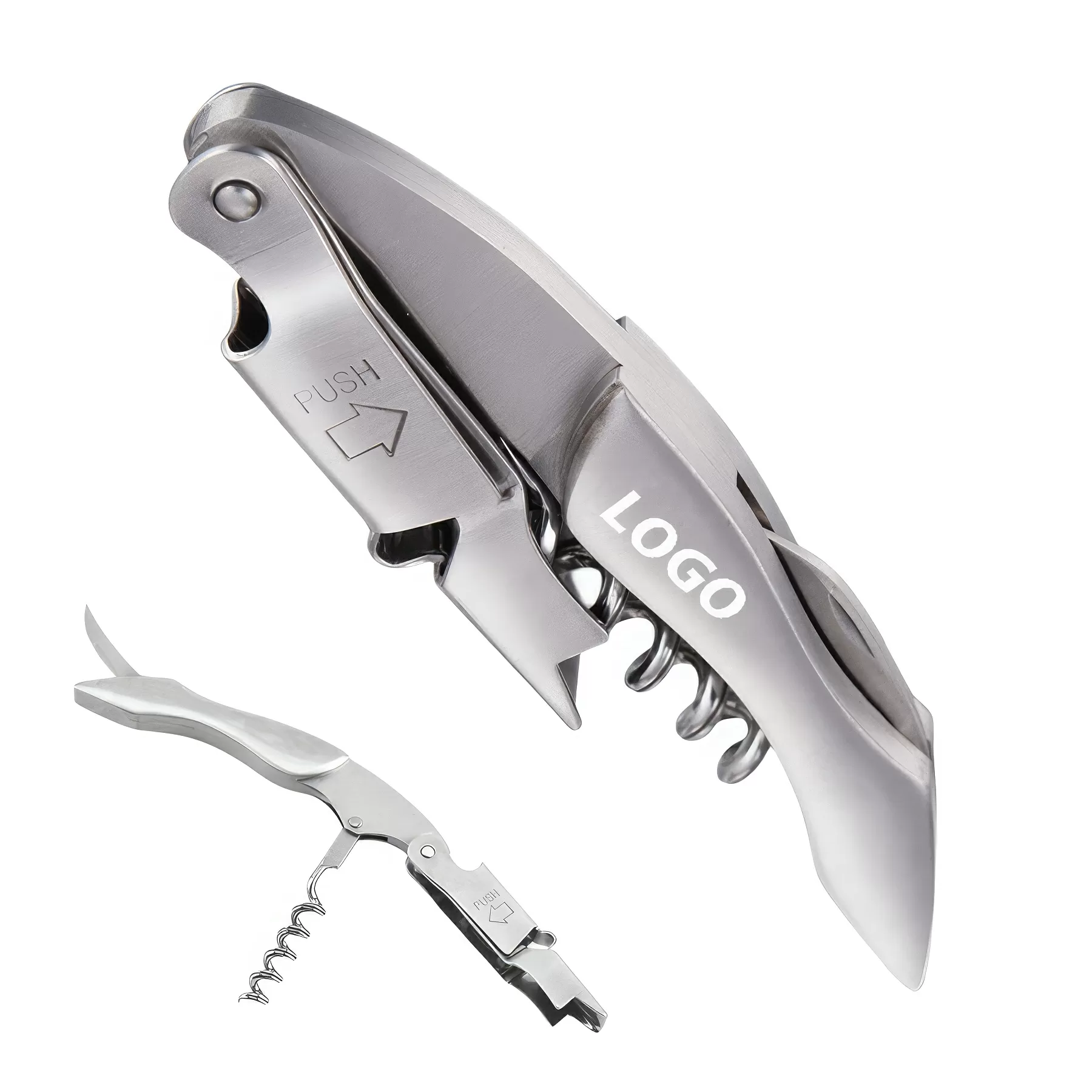 Custom Stainless Steel Waiter Corkscrew Wine Openers