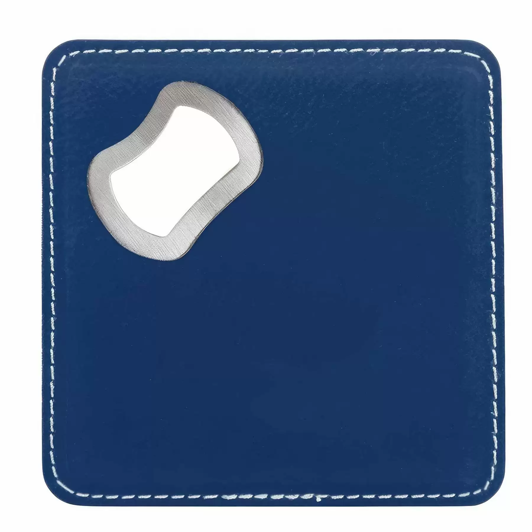 Custom 4 Inch Imitation Leather Coaster and Bottle Opener - Image 2