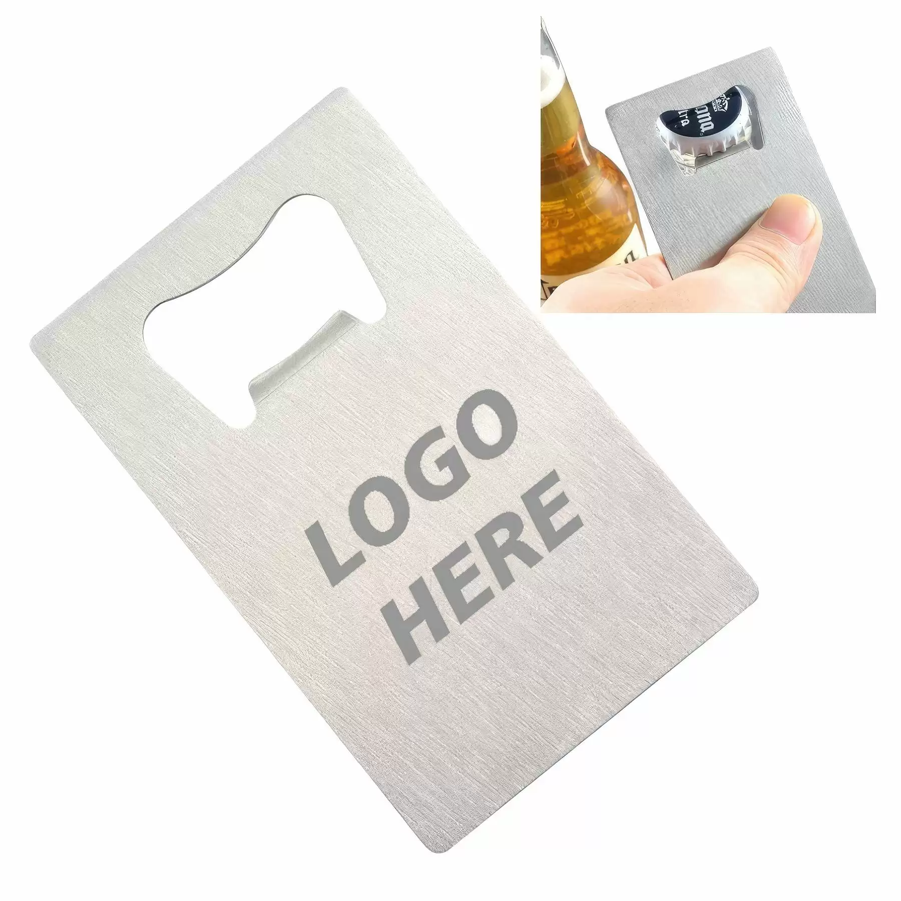 Custom Stainless Steel Credit Card Size Beer Bottle Opener