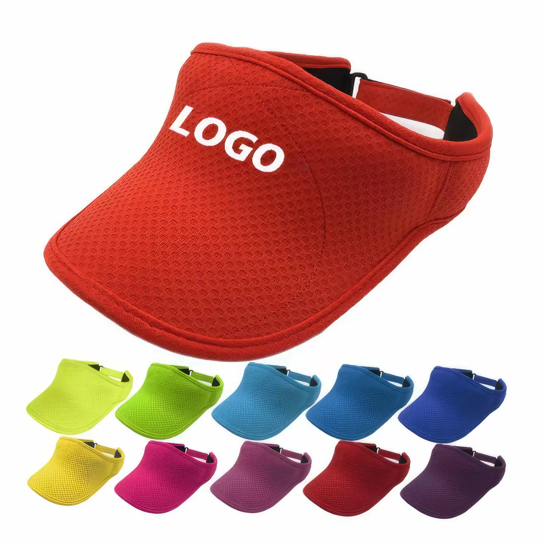 Custom Sports Adjustable Sun Visor Caps for Women and Men