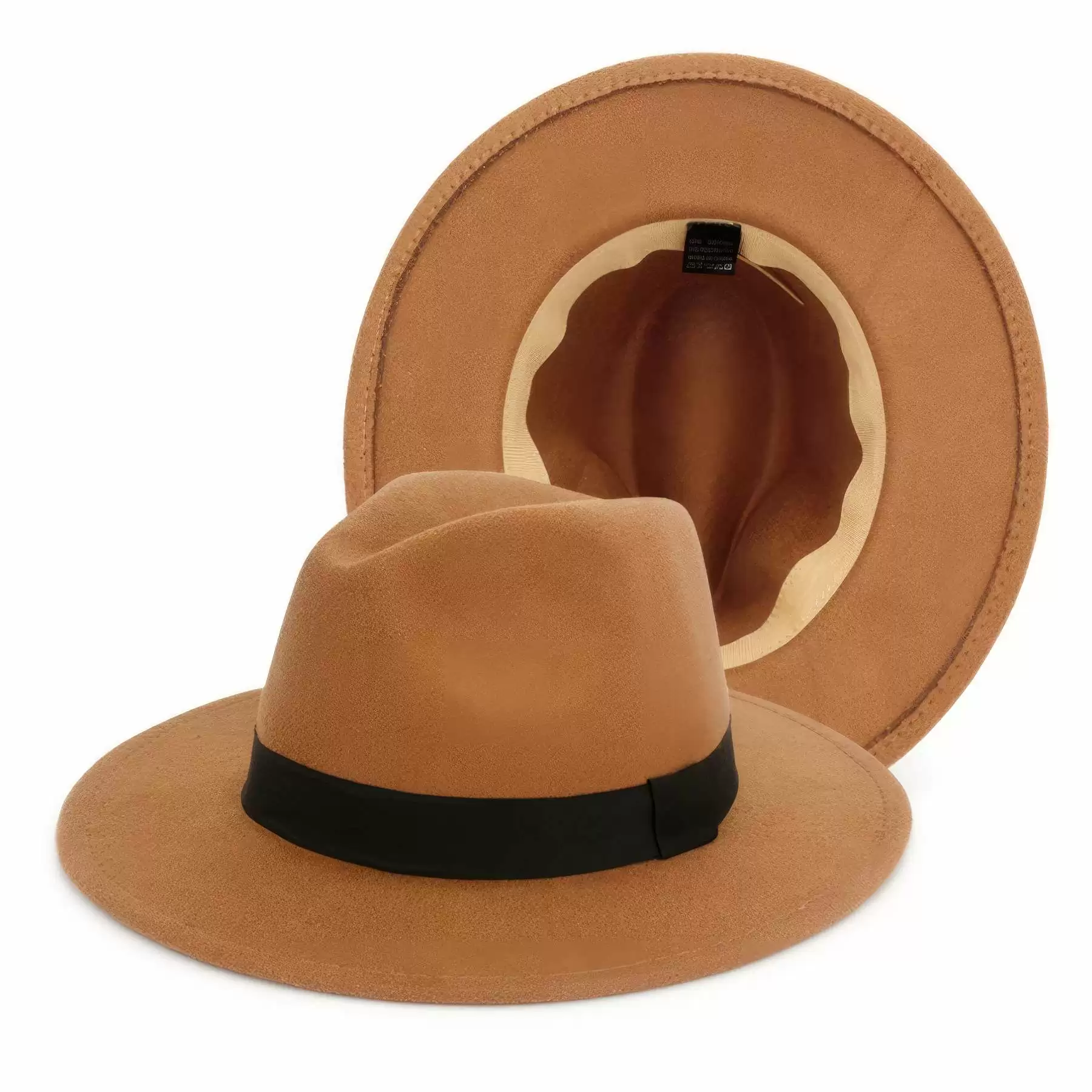 Custom Felt Wide Brim Fedora Hats for Women Men - Image 2