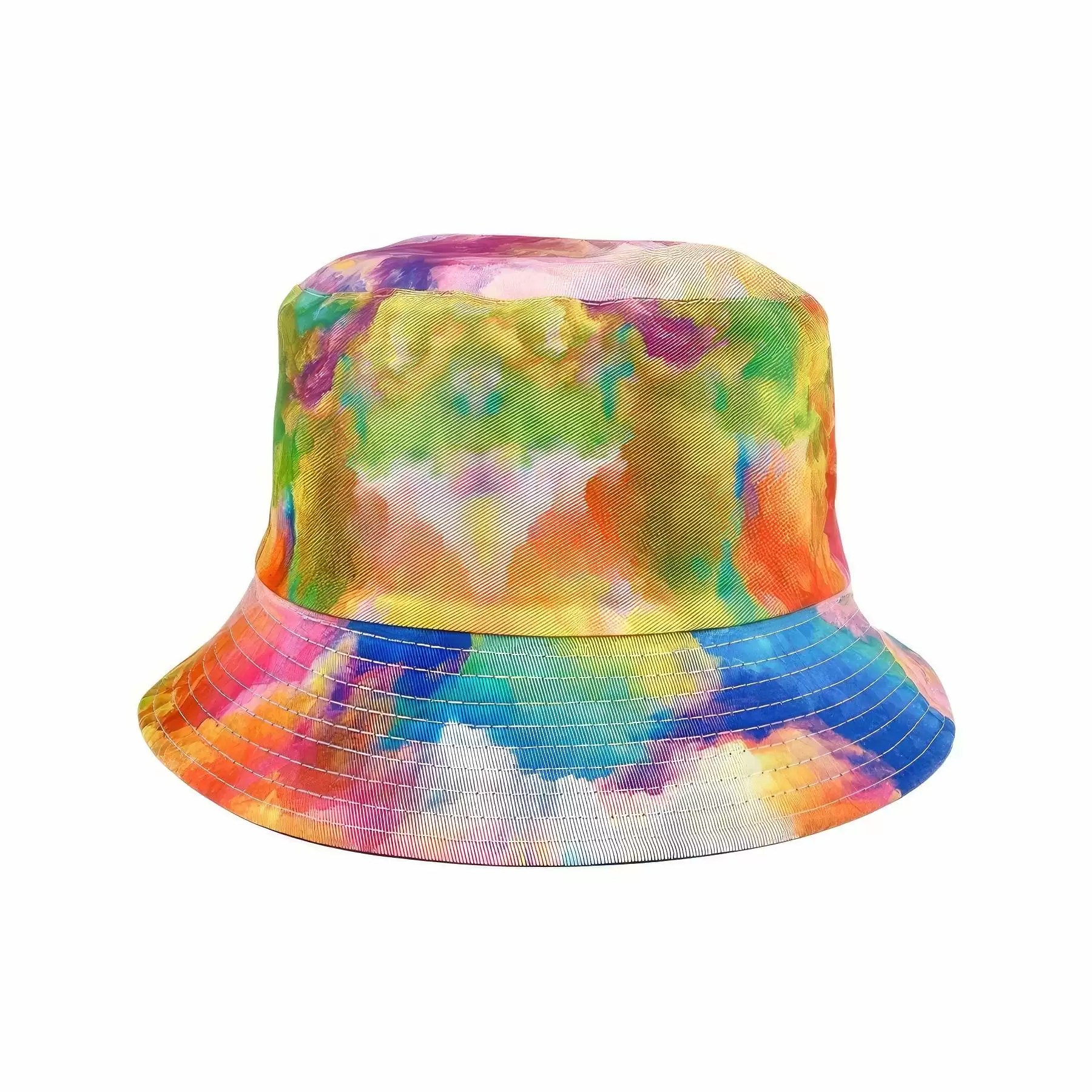 Custom Tie Dye Cotton Bucket Hats Unisex - Image 2