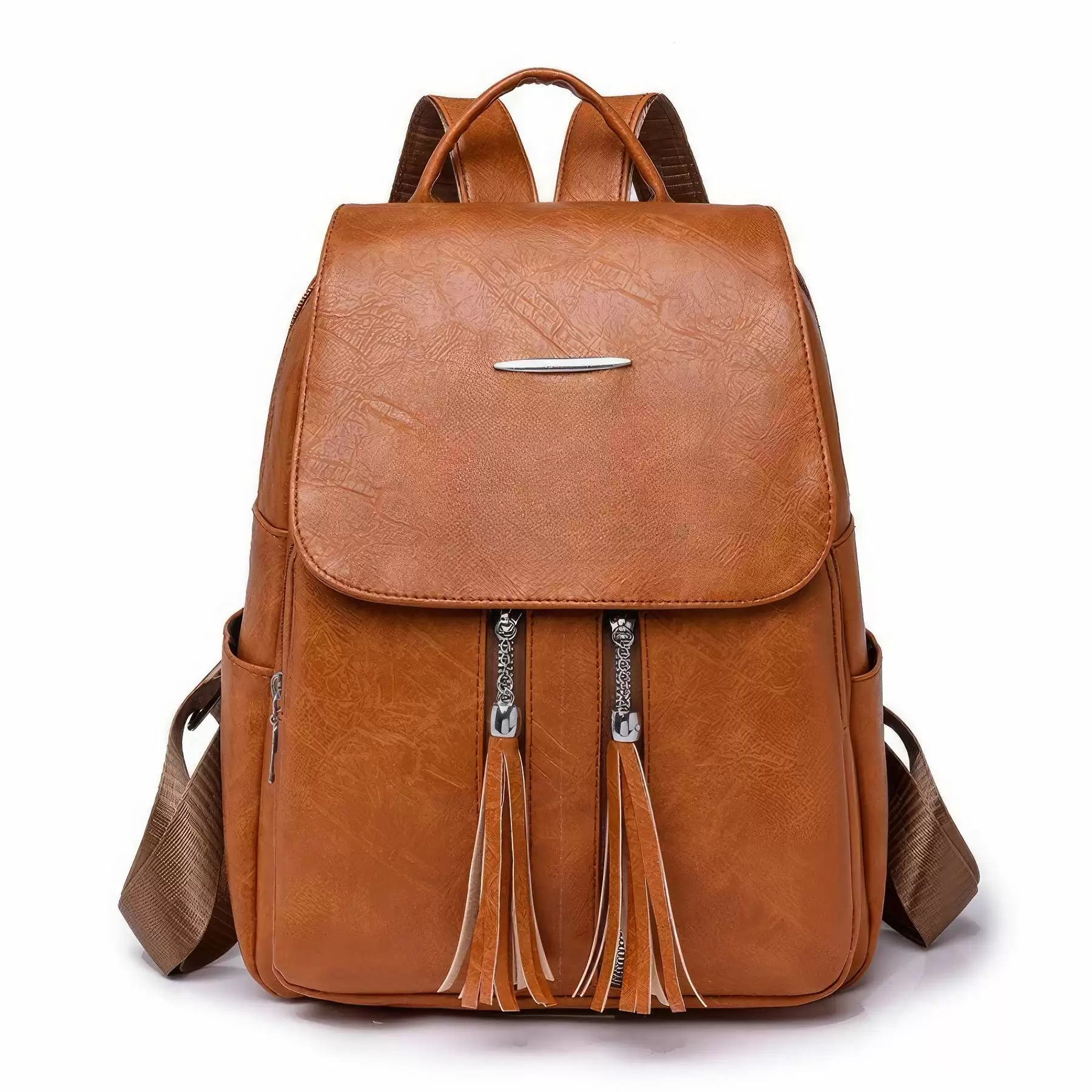 Custom Leather Travel Fashion Shoulder Bags with Tassel - Image 2