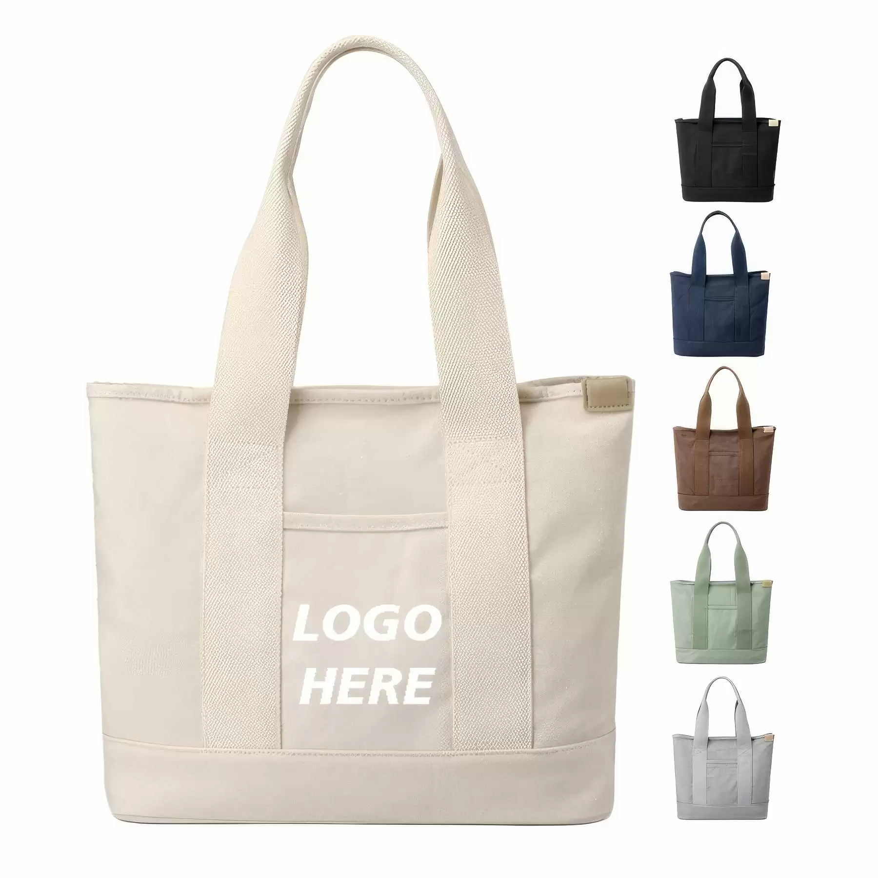 Custom Lightweight Splice Canvas Laptop Tote Bag