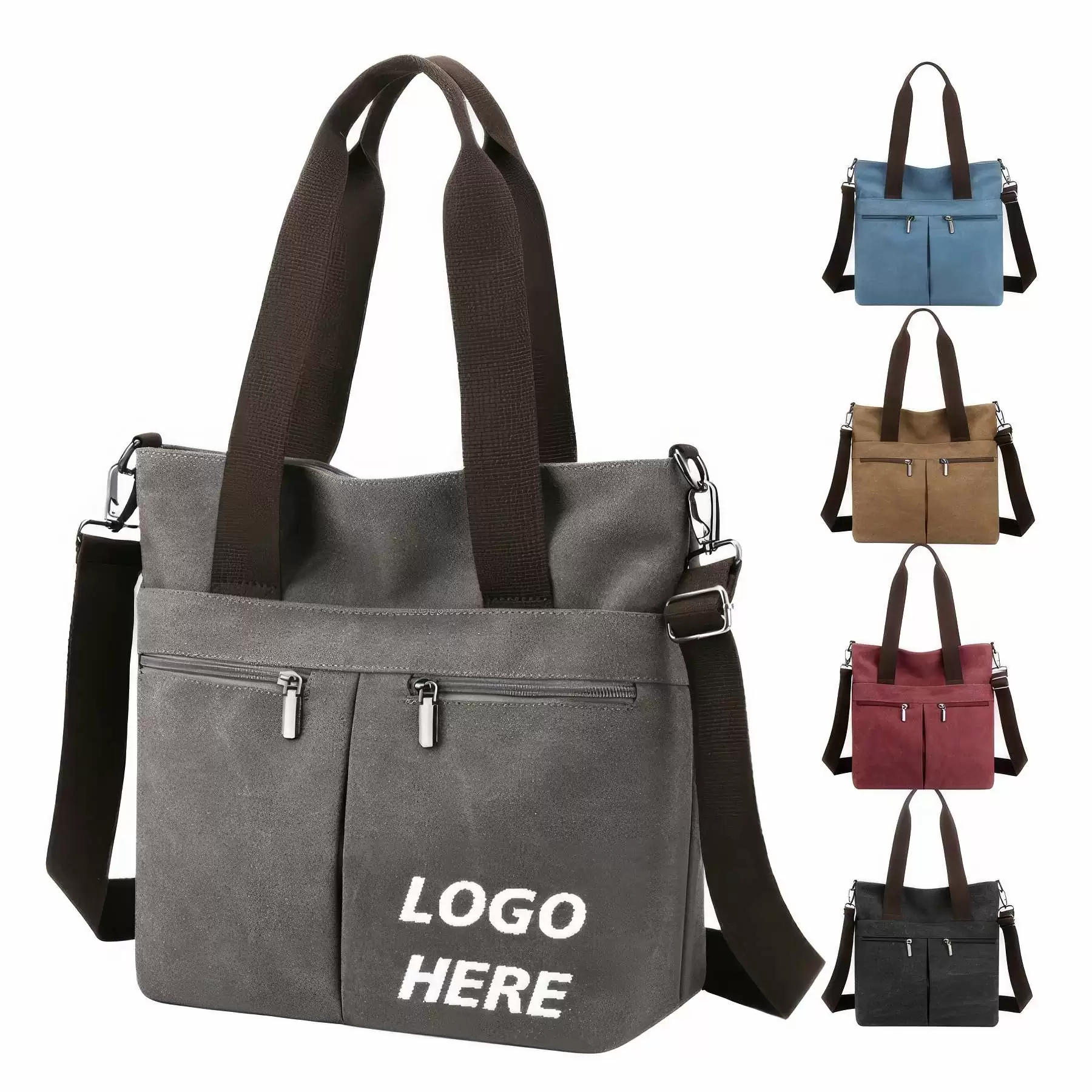 Custom Canvas Tote Handbags Shoulder Work Bag Crossbody