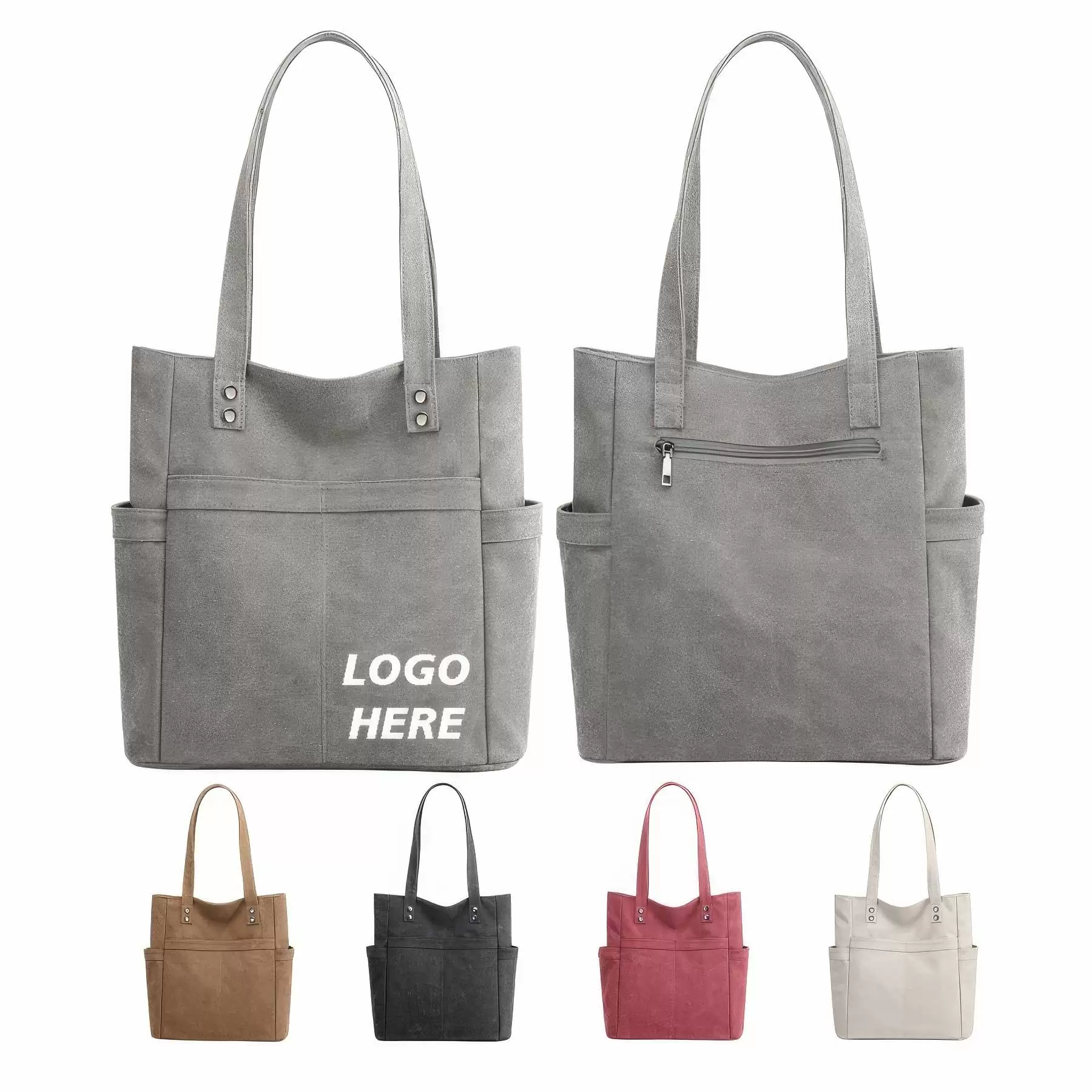 Custom Lightweight Canvas Laptop Tote Bag