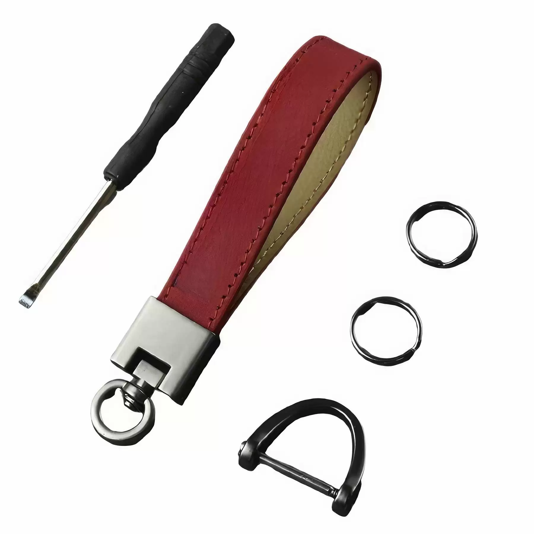 Customizable Stylish Leather Key Chains - Image 2