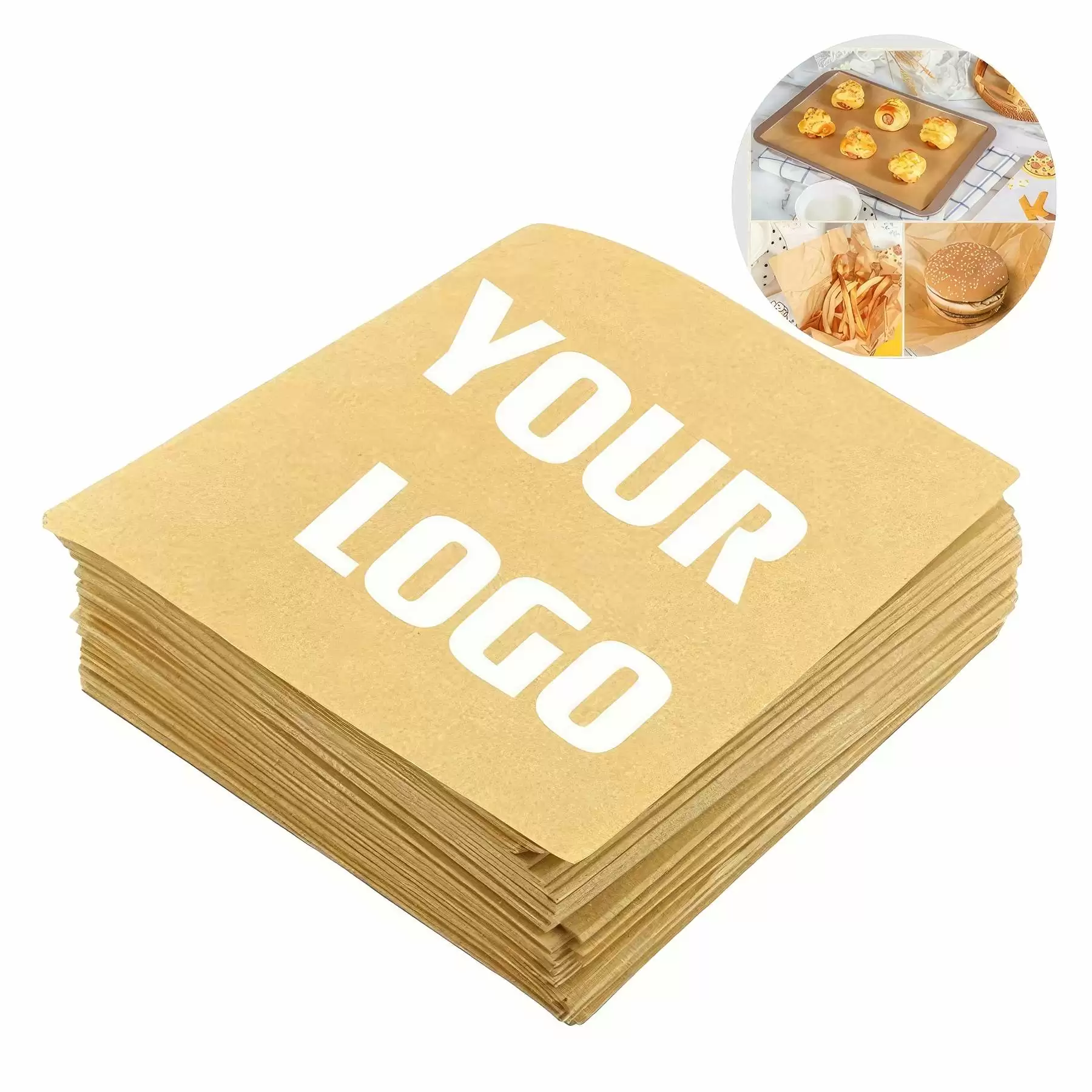 Wax Paper Sheets Sandwich Wrapping