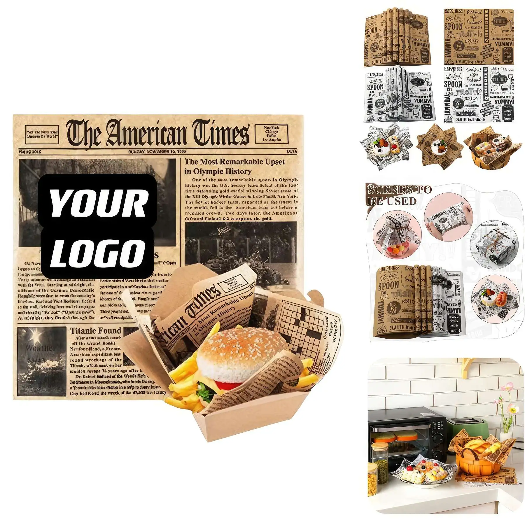 Basket Liners Wax Wrapping Tissue