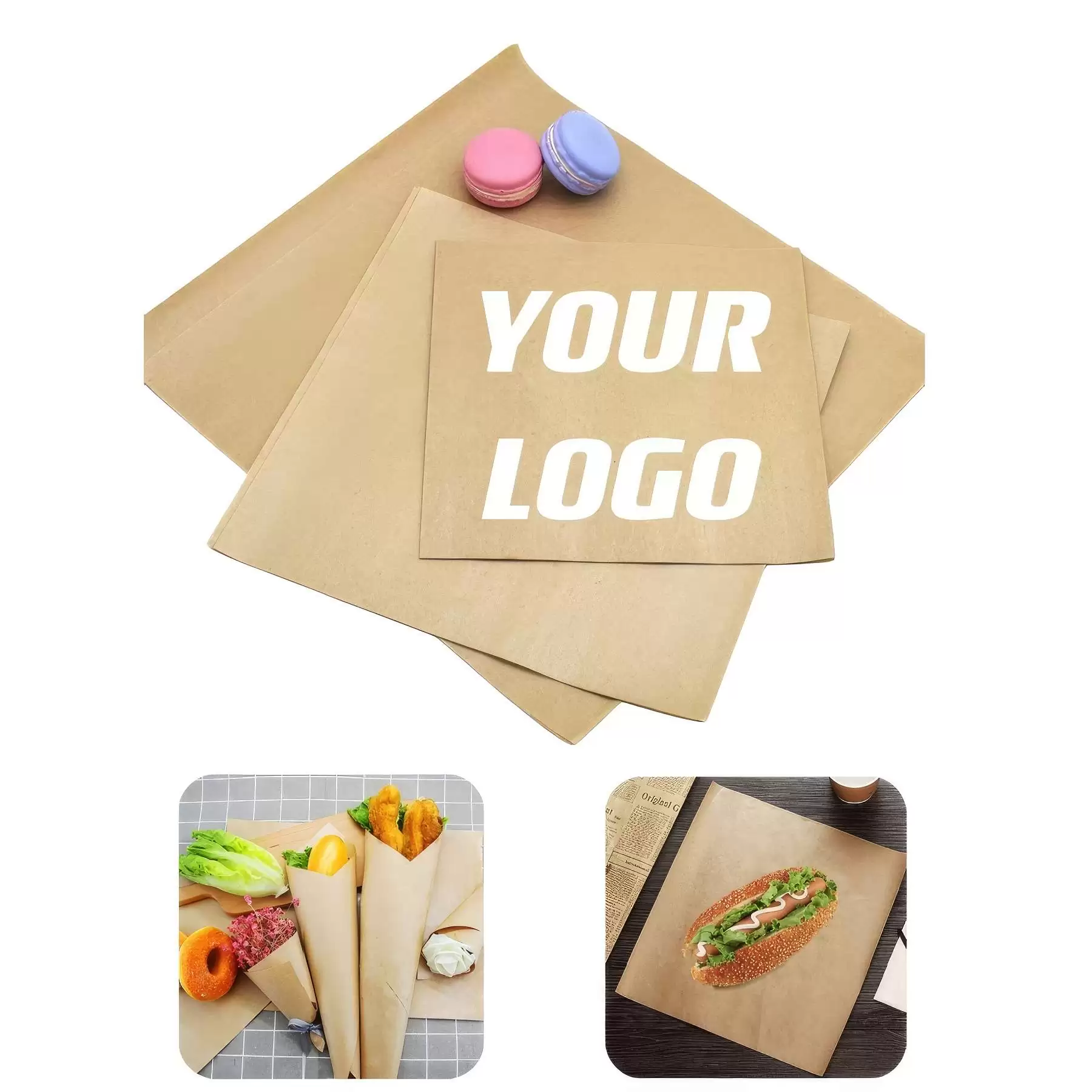 Cutomizable Greaseproof Waterproof Paper Wrapping Tissue - Size: 11.2" x 11.6"