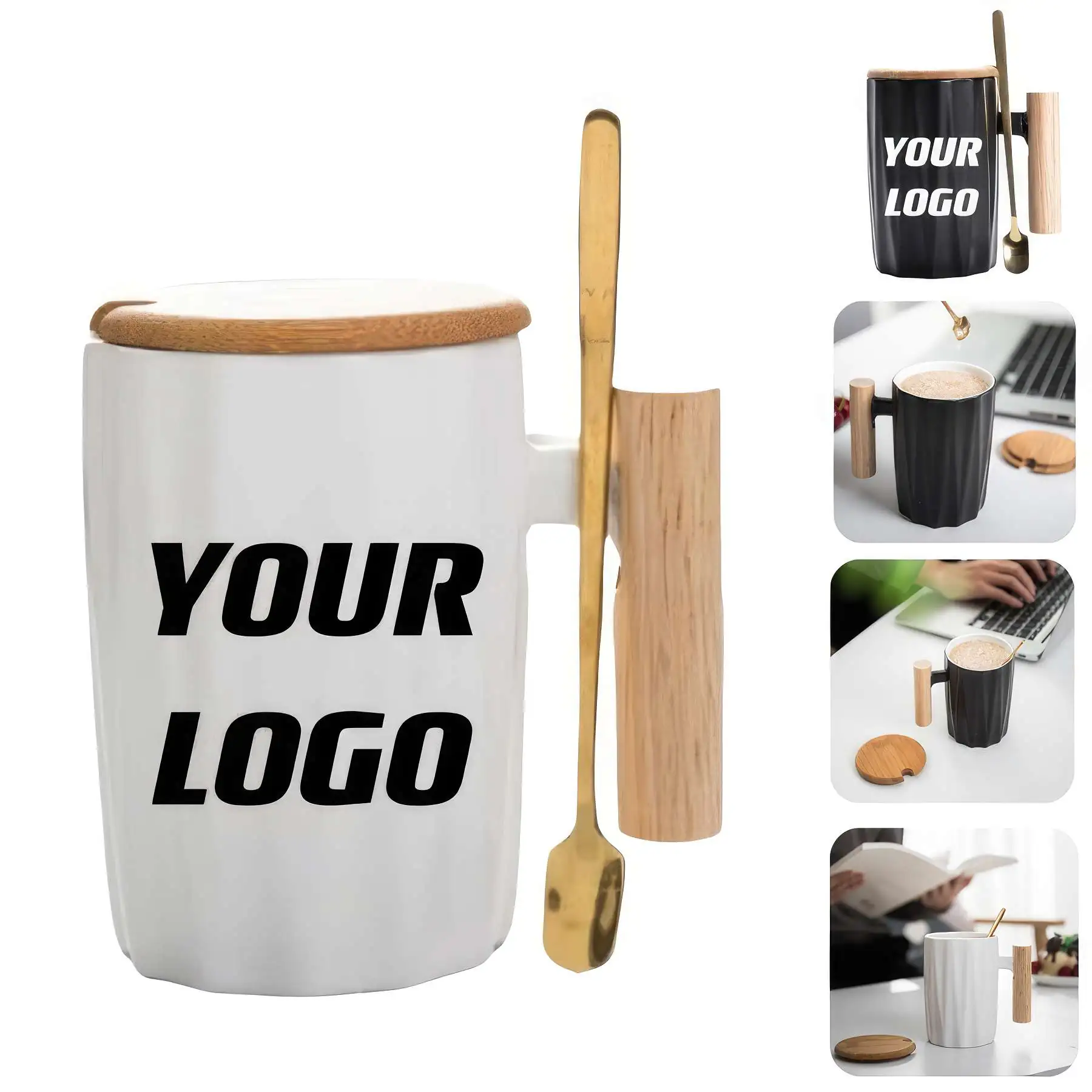 Coffee Cup With Lid And Spoon