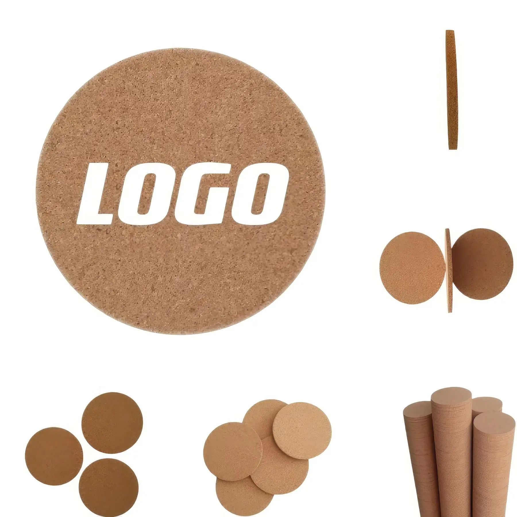 Custom Non-slip And Waterproof Cork Coaster